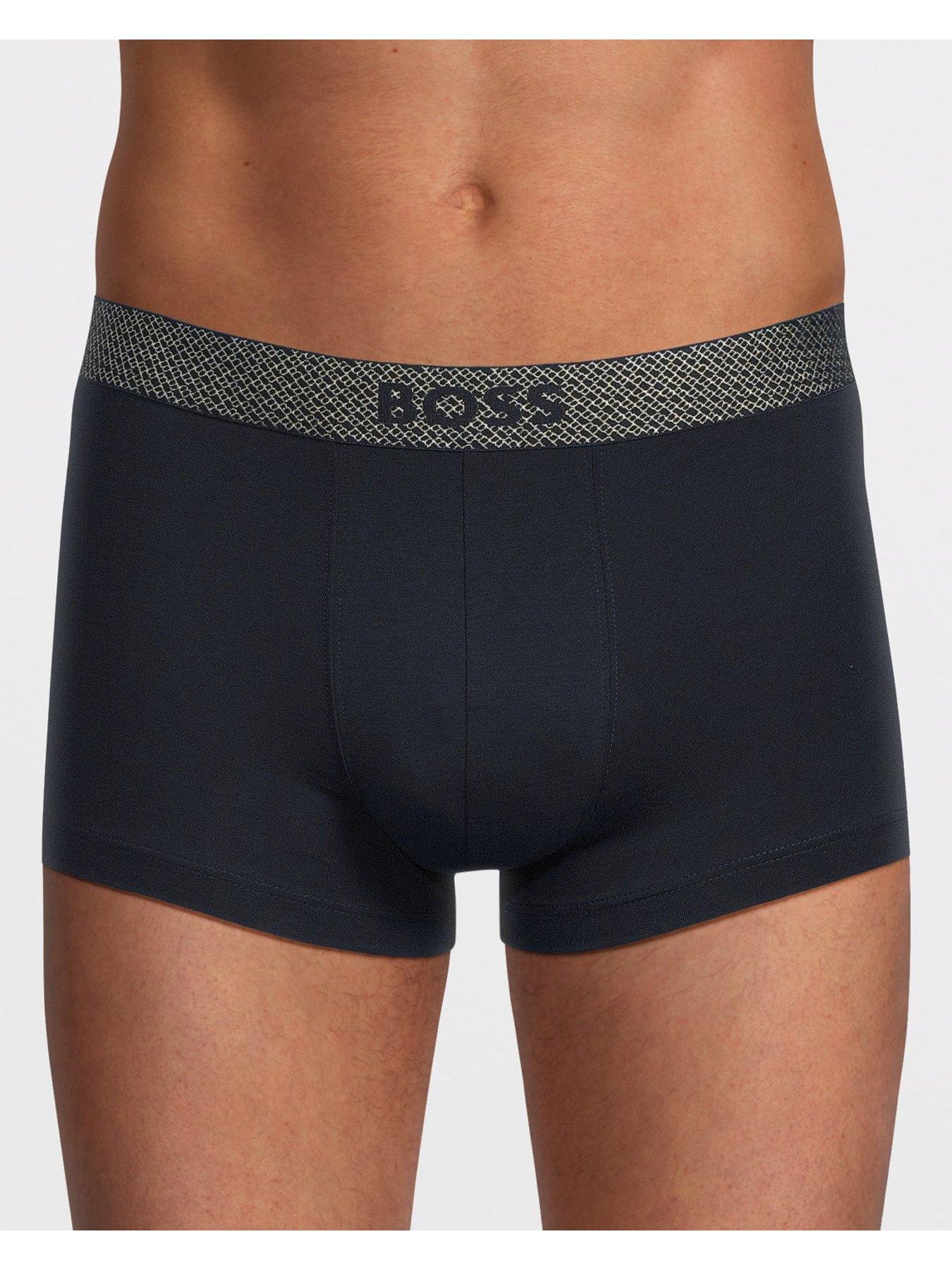 Image 2 of 3 of BOSS 2 Pack Mono Trunk Gift Set (Navy/Silver)