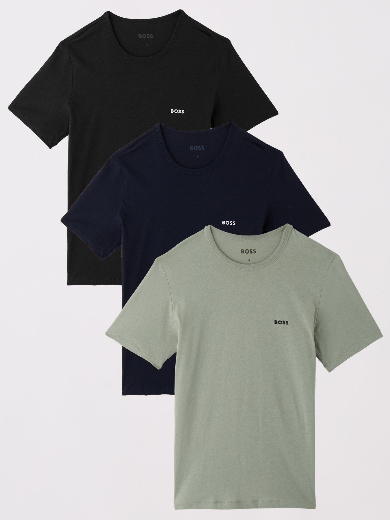 boss-3-pack-t-shirt-greennavyblackfront