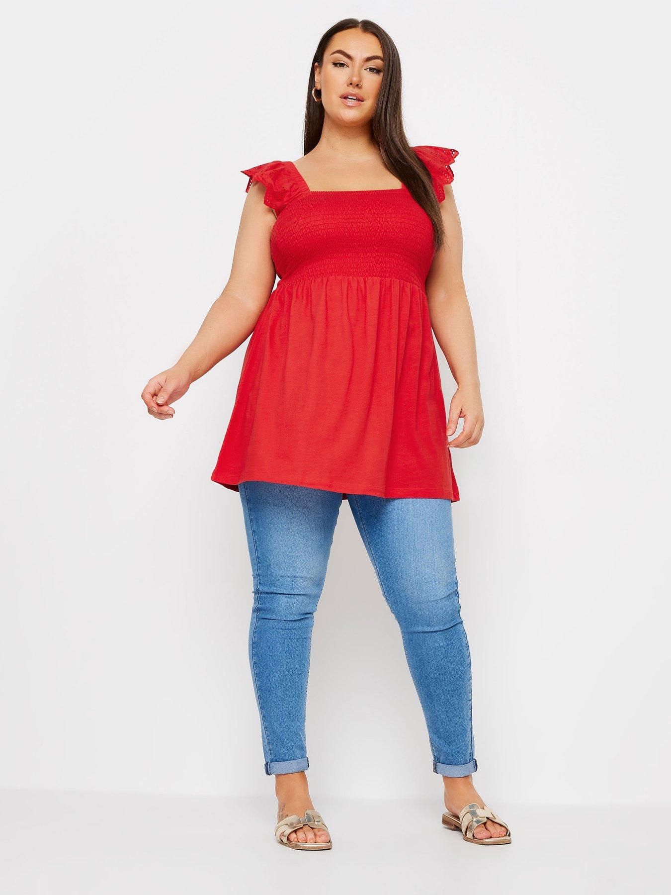 yours-peplum-anglaise-frill-top-redback