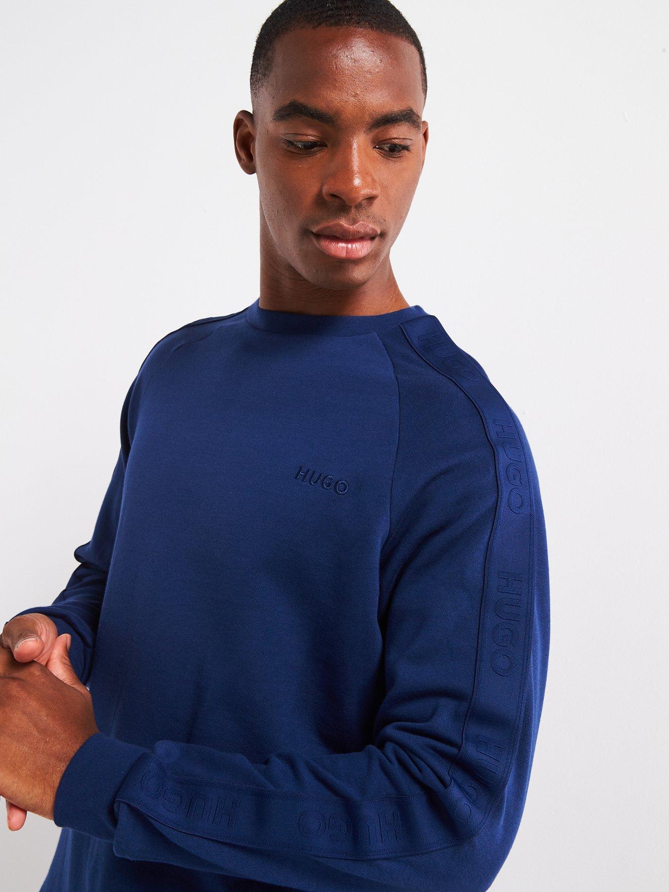 hugo-hugo-tonal-logo-loungewear-crew-sweat-dark-blueoutfit