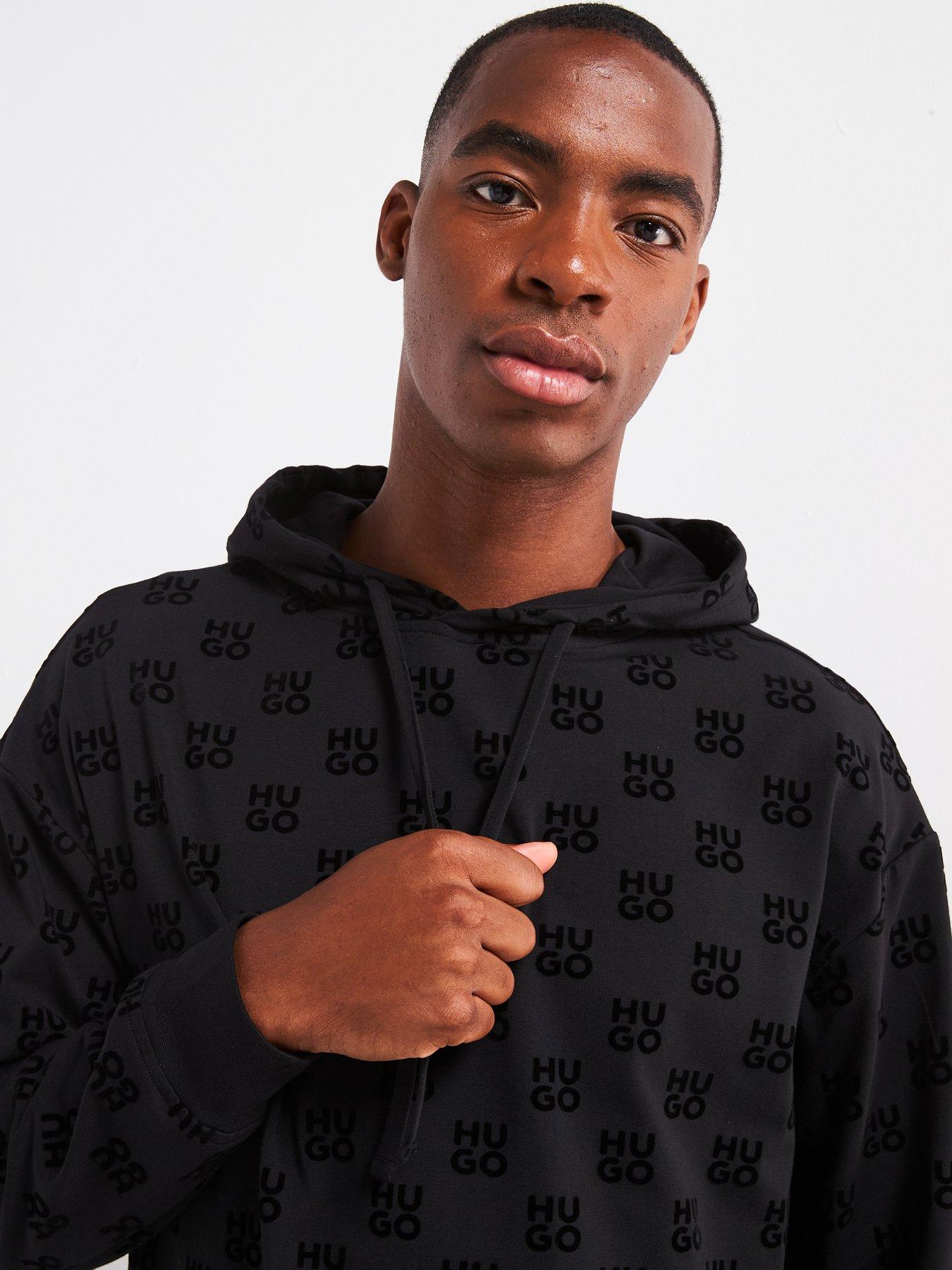 hugo-loungewear-relaxed-fit-flock-aop-hoodie-blackdetail