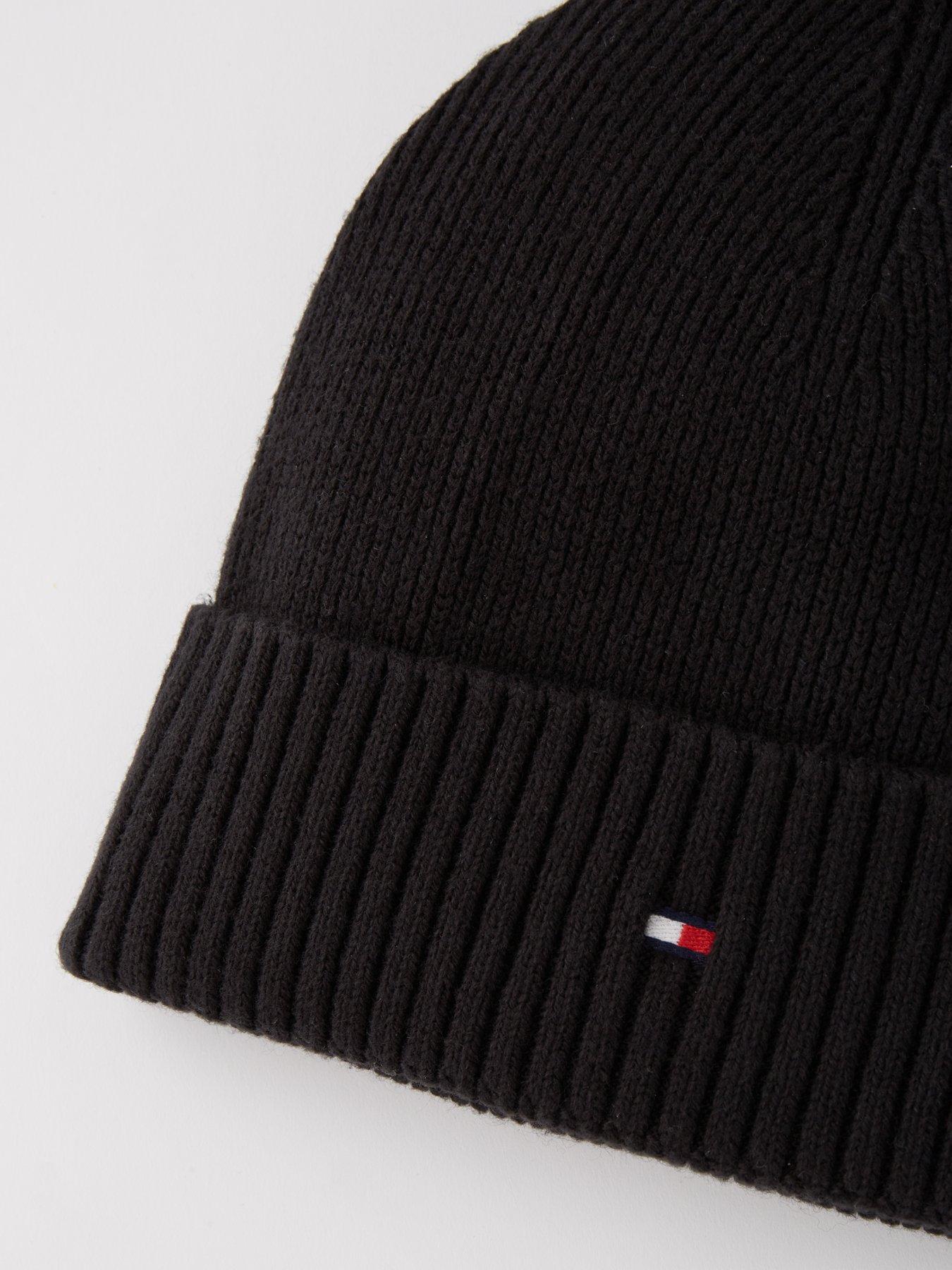 tommy-hilfiger-tommy-hilfiger-pima-cotton-flag-beanie-blackoutfit