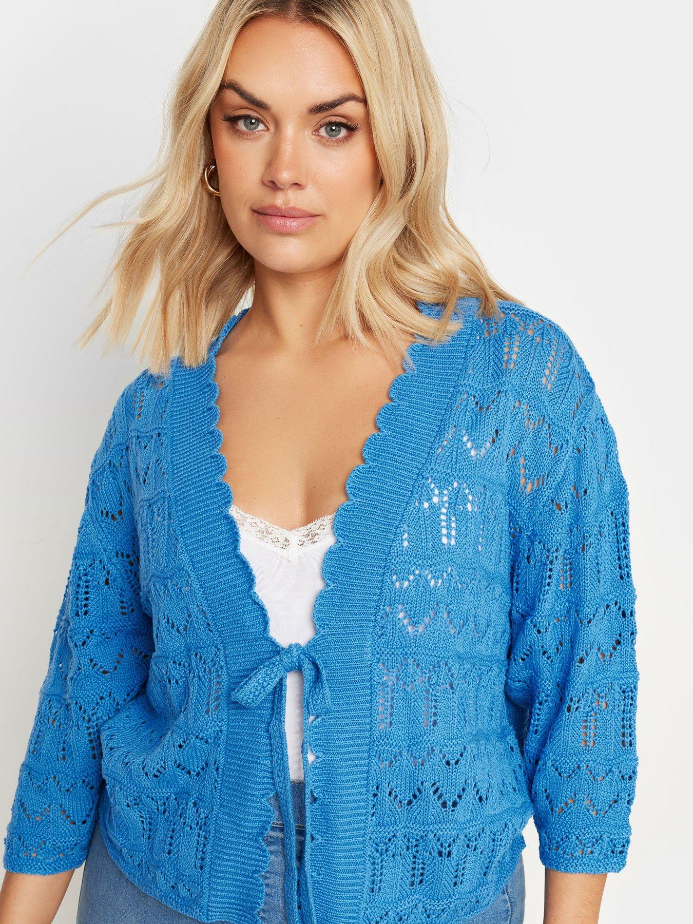 yours-crochet-tie-front-shrug-blueoutfit