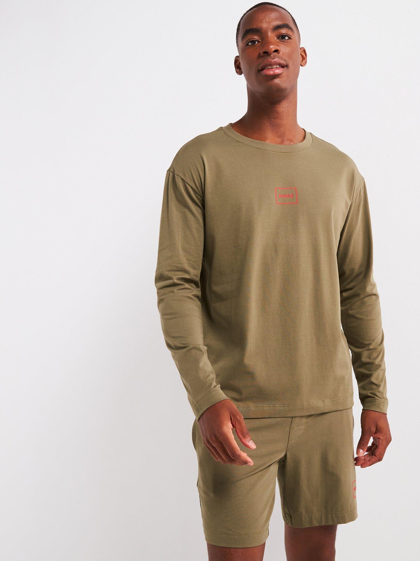 hugo-laze-relaxed-fit-longsleeve-loungewear-top-green