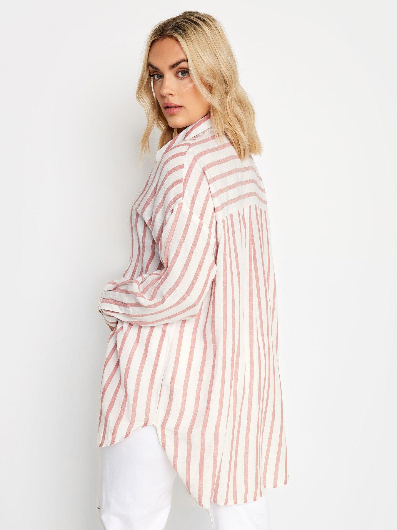 yours-stripe-linen-shirt-whitestillFront