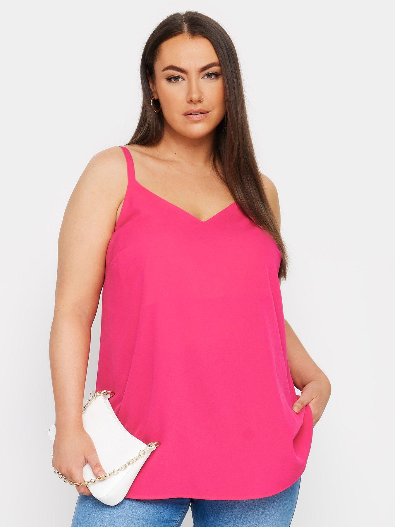 yours-v-neck-cami-top-pink