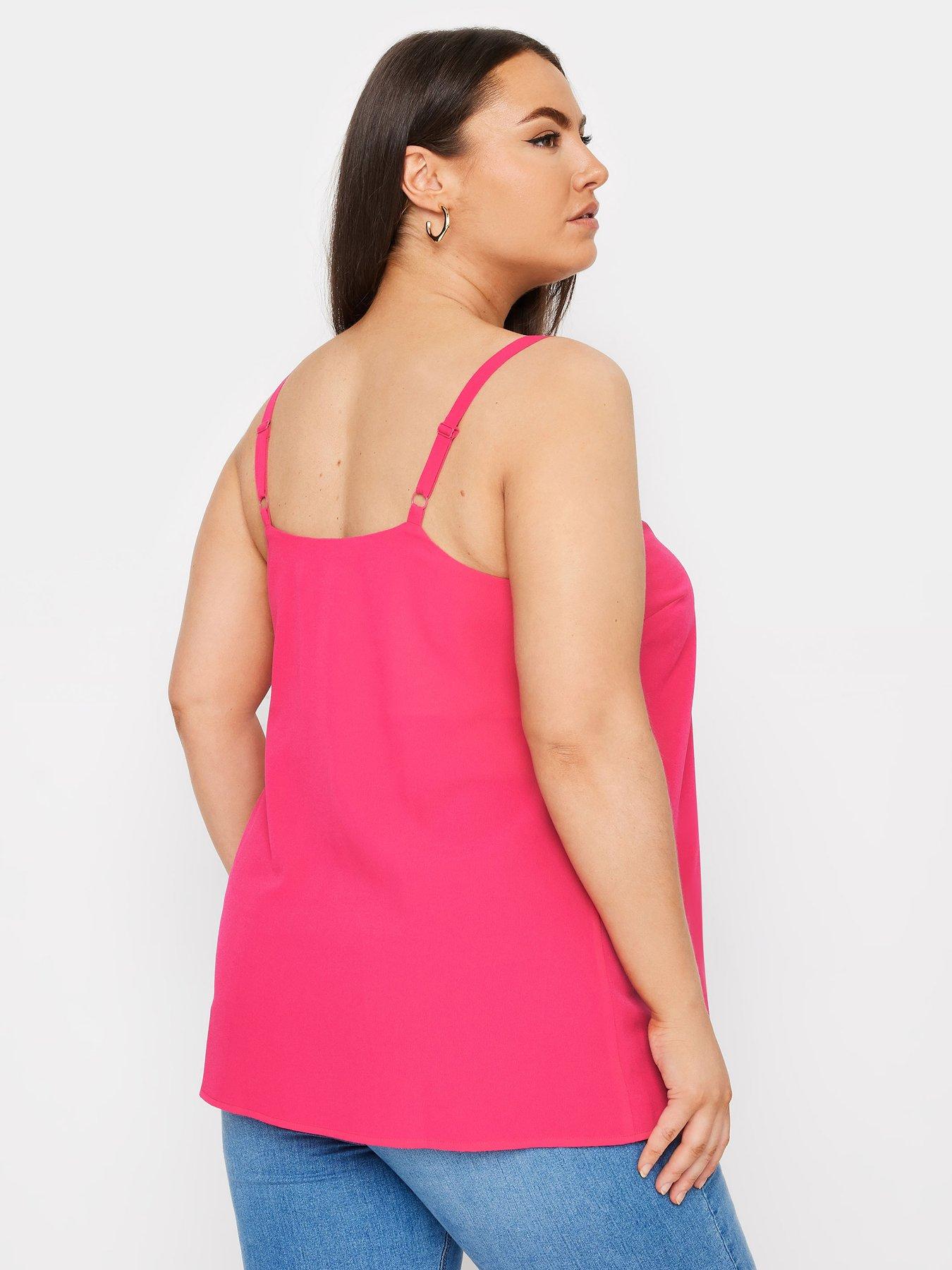 yours-v-neck-cami-top-pinkstillFront