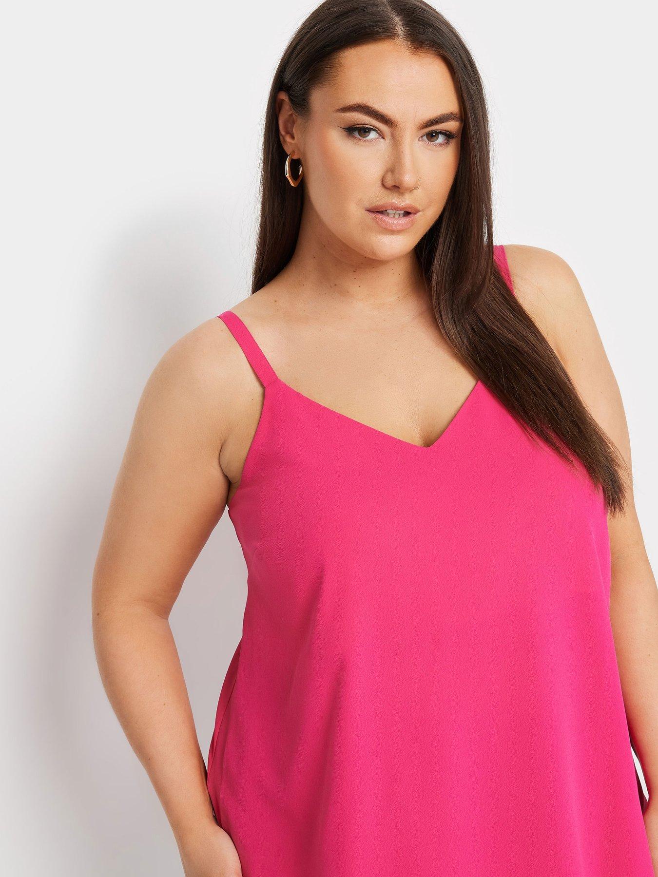 yours-v-neck-cami-top-pinkoutfit