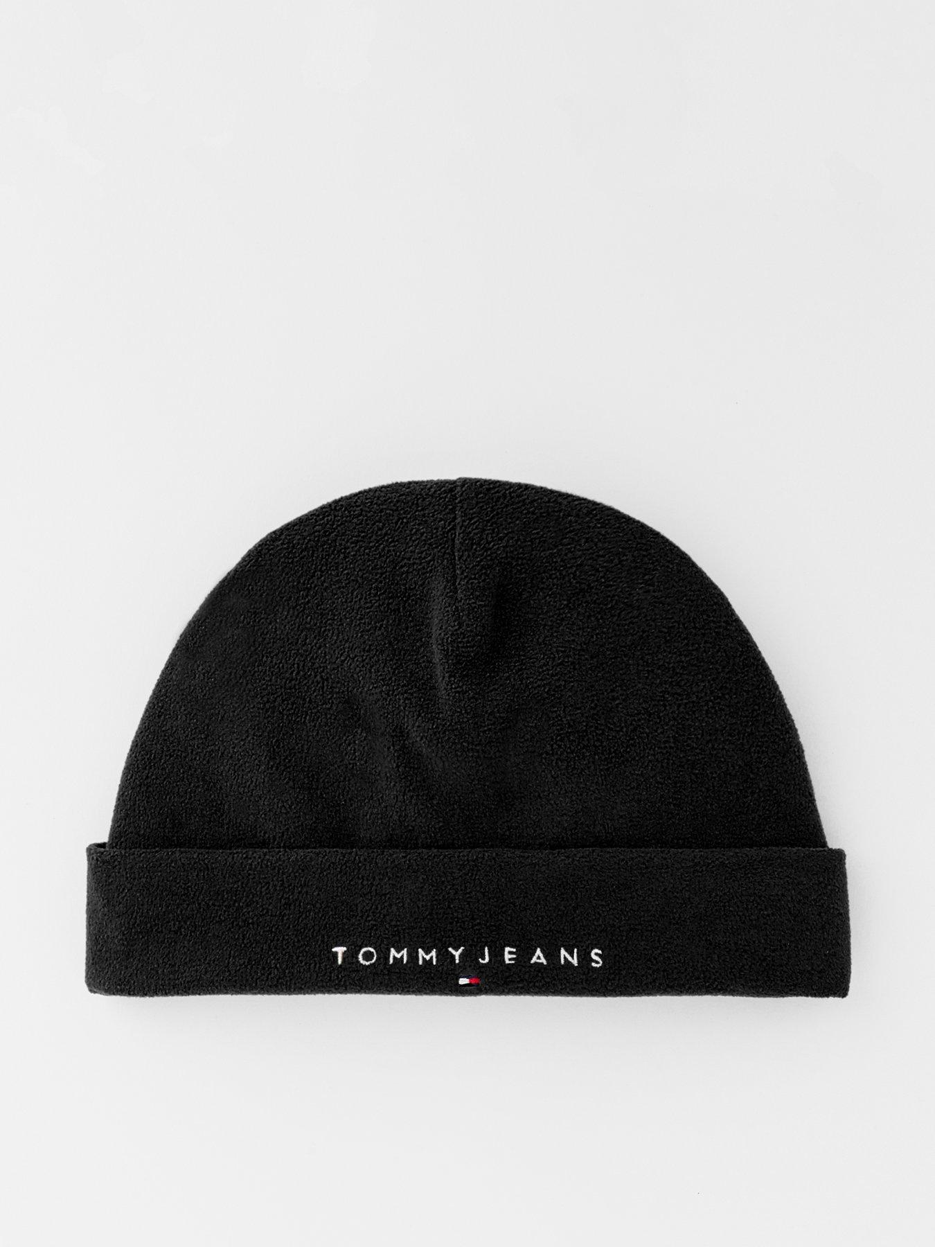 tommy-jeans-tommy-jeans-linear-logo-fleece-beanie-hat-black