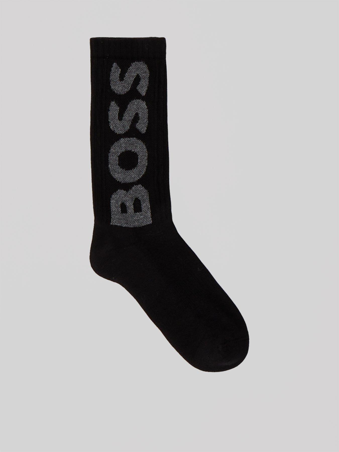 Image 2 of 3 of BOSS 3P QS Sports Rib Logo Crew Socks - Multi