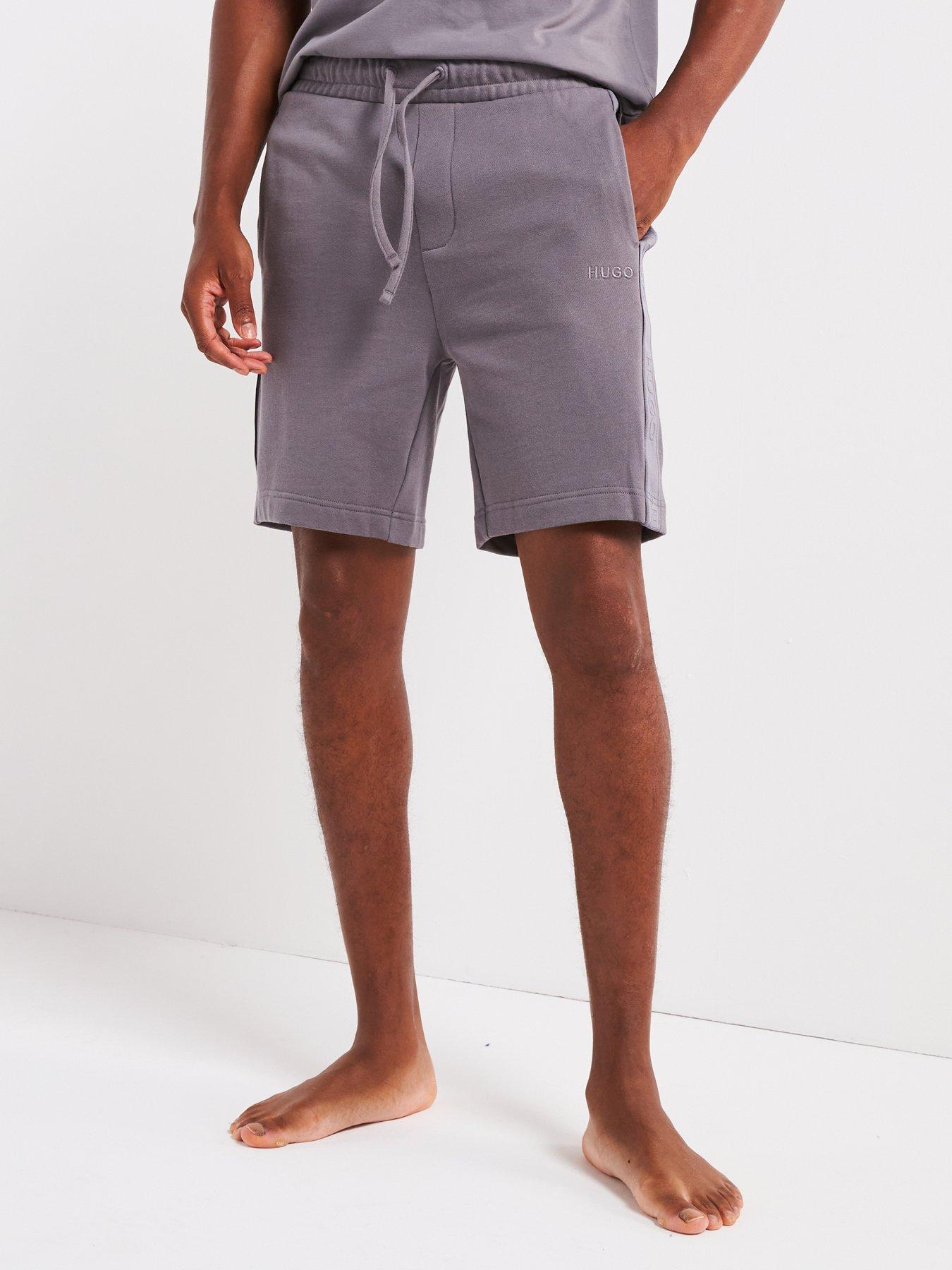 hugo-hugo-tonal-logo-loungewear-shorts-grey