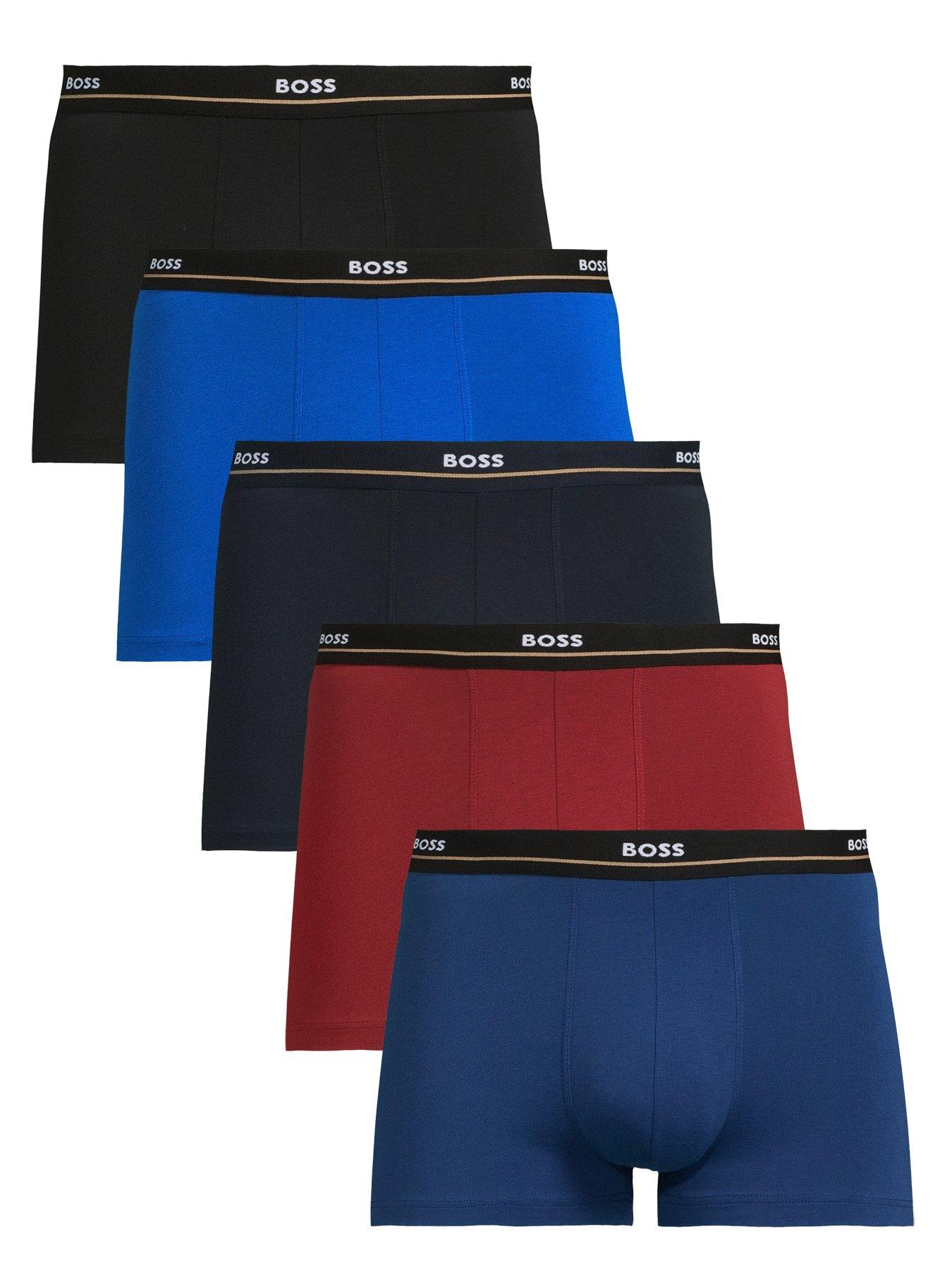 boss-5-pack-essential-waistband-trunks-blues