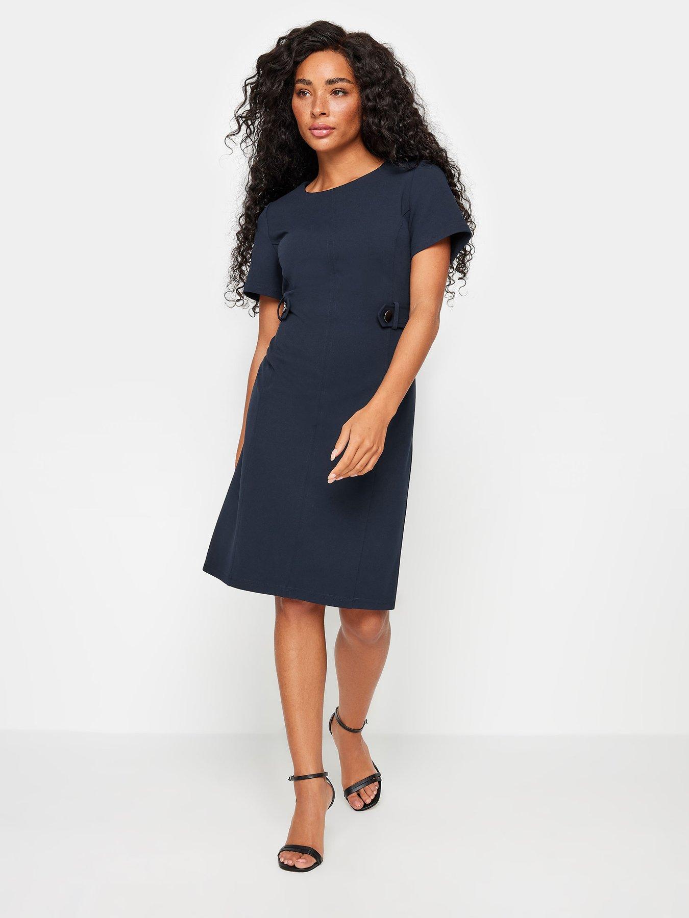 mco-petite-button-detail-tailored-shift-dress-blue