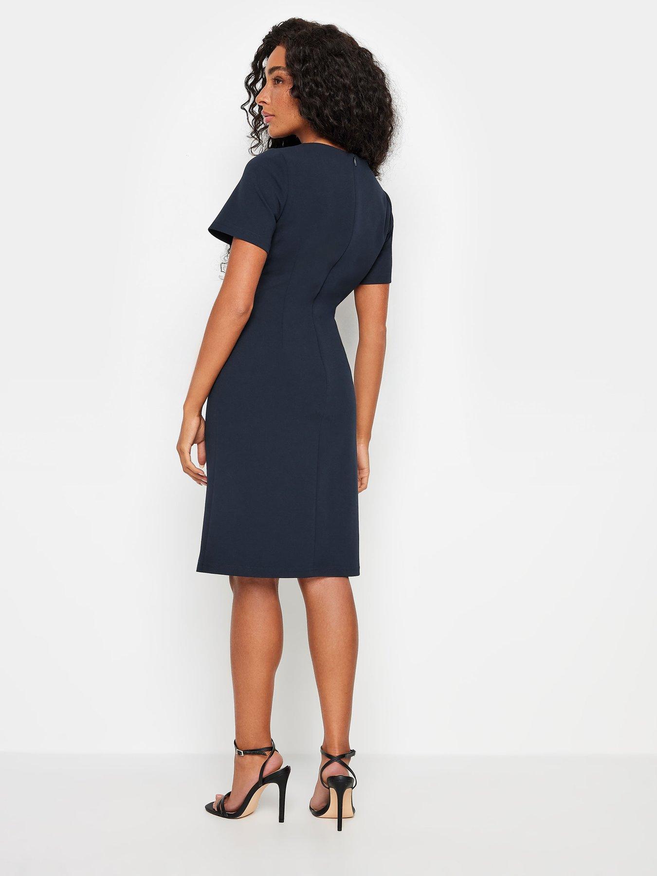 mco-petite-button-detail-tailored-shift-dress-bluestillFront