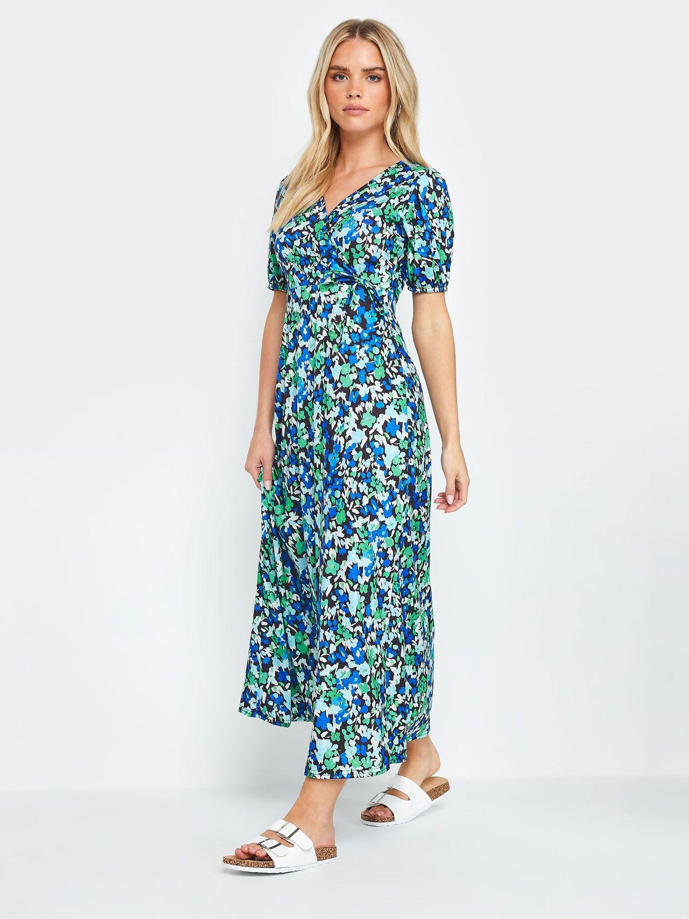 mco-petite-floral-print-maxi-dress-blue