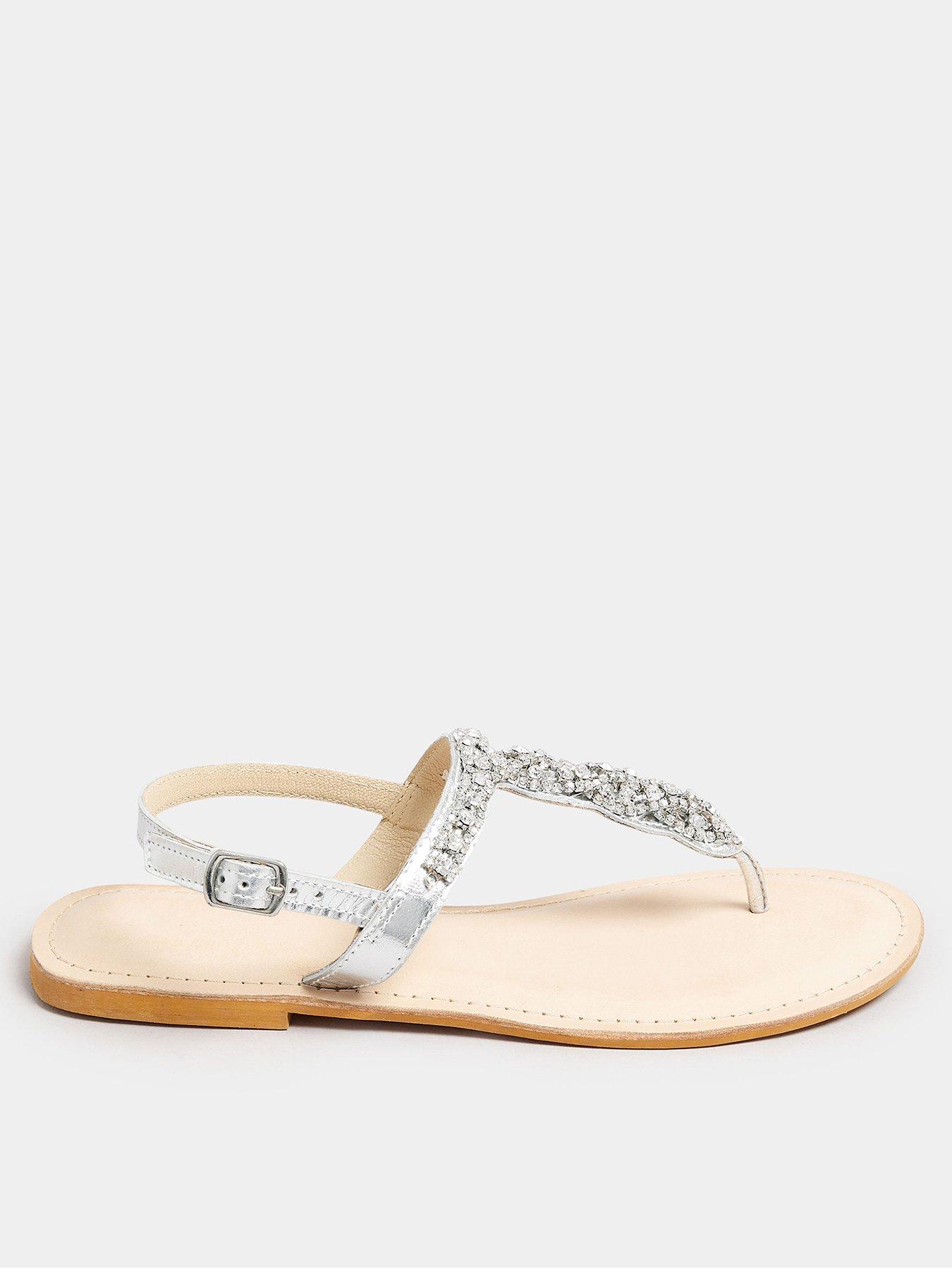 long-tall-sally-tbar-diamante-sandal-silver