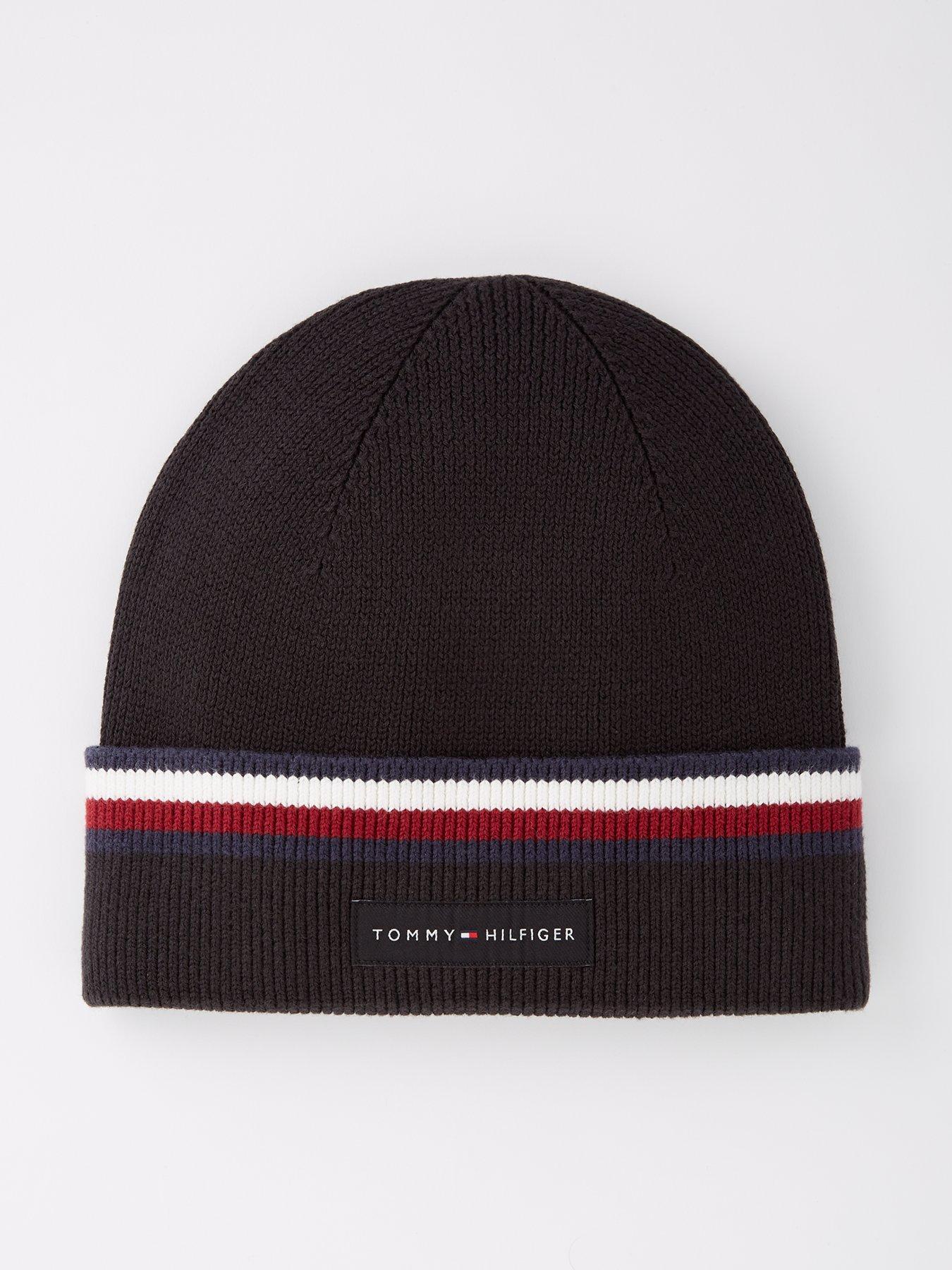 tommy-hilfiger-tommy-hilfiger-global-stripe-logo-beanie-black