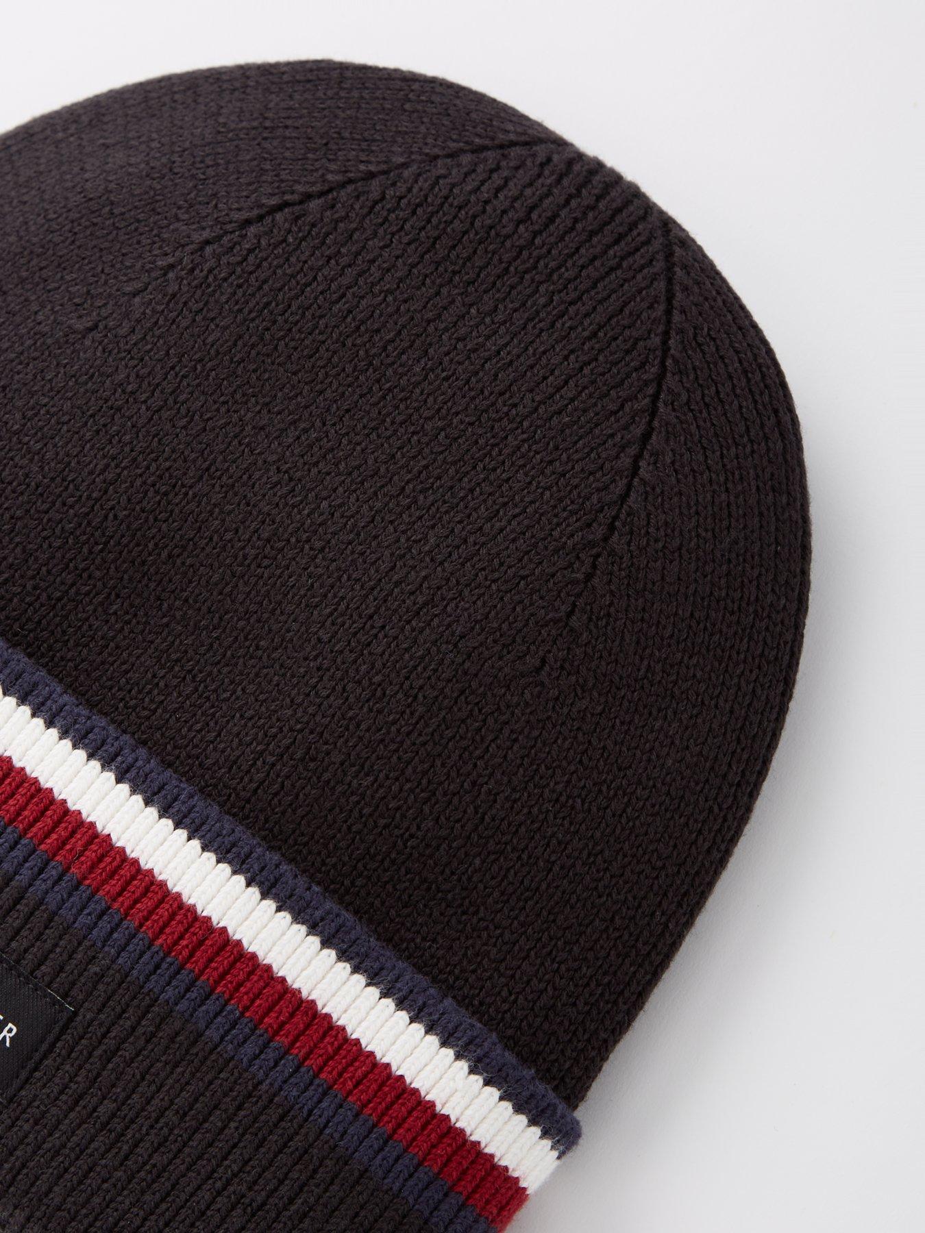 tommy-hilfiger-tommy-hilfiger-global-stripe-logo-beanie-blackdetail