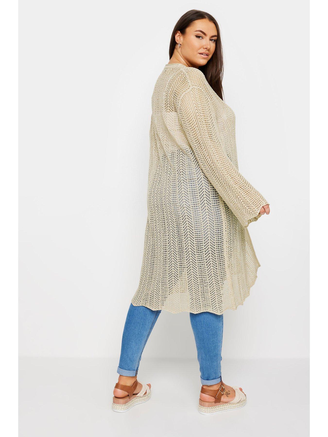 yours-midi-pointelle-cardigan-naturalstillFront