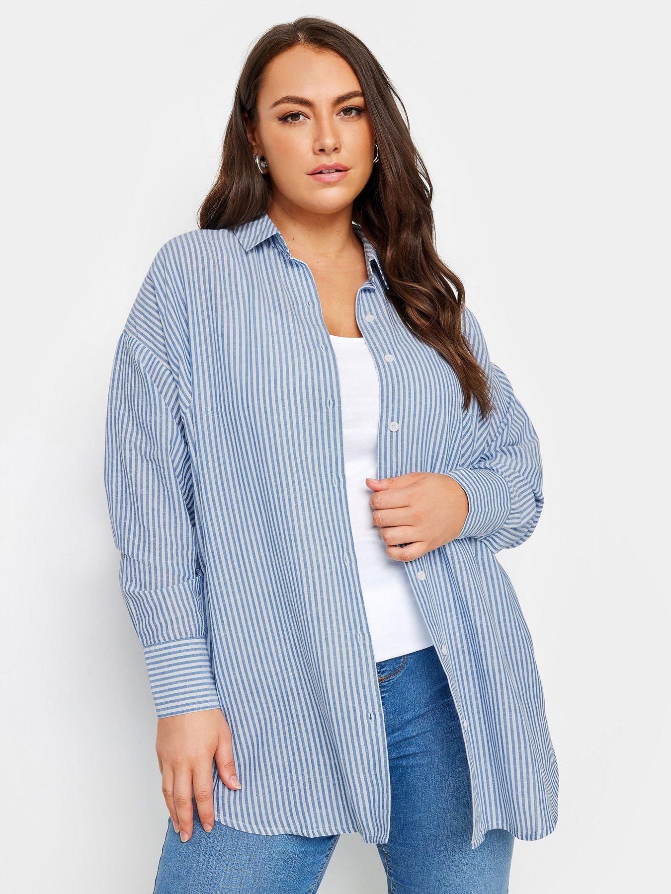 yours-stripe-linen-shirt-bluefront