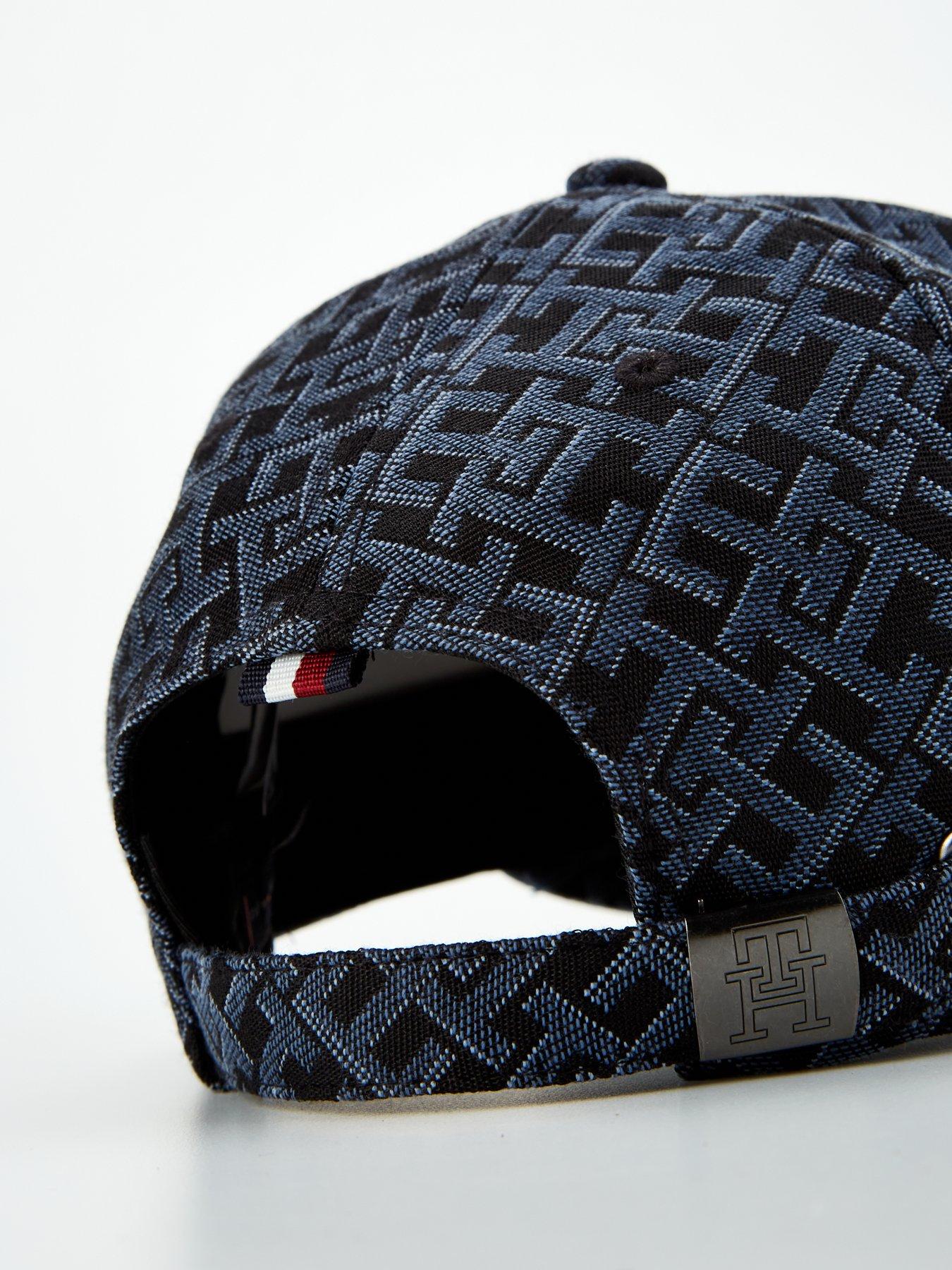 tommy-hilfiger-tommy-hilfiger-monogram-aop-baseball-cap-blackoutfit