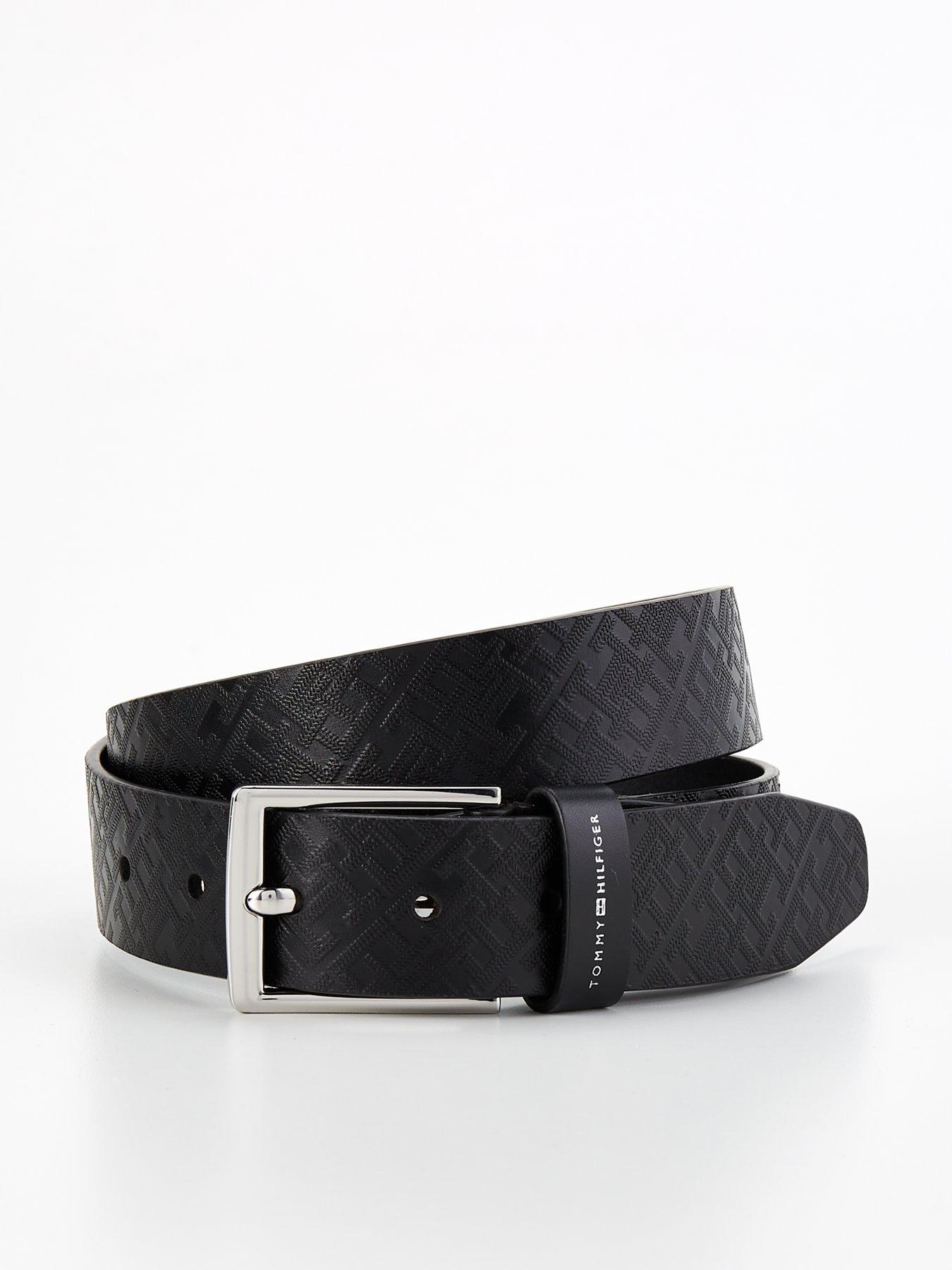 tommy-hilfiger-tommy-hilfiger-monogram-print-35cm-leather-belt-black