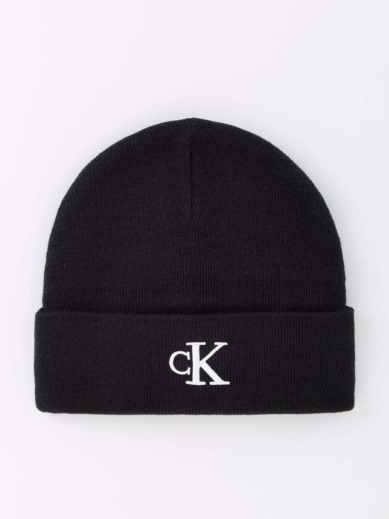 calvin-klein-jeans-calvin-klein-jeans-monogram-embroided-beanie-hat-black