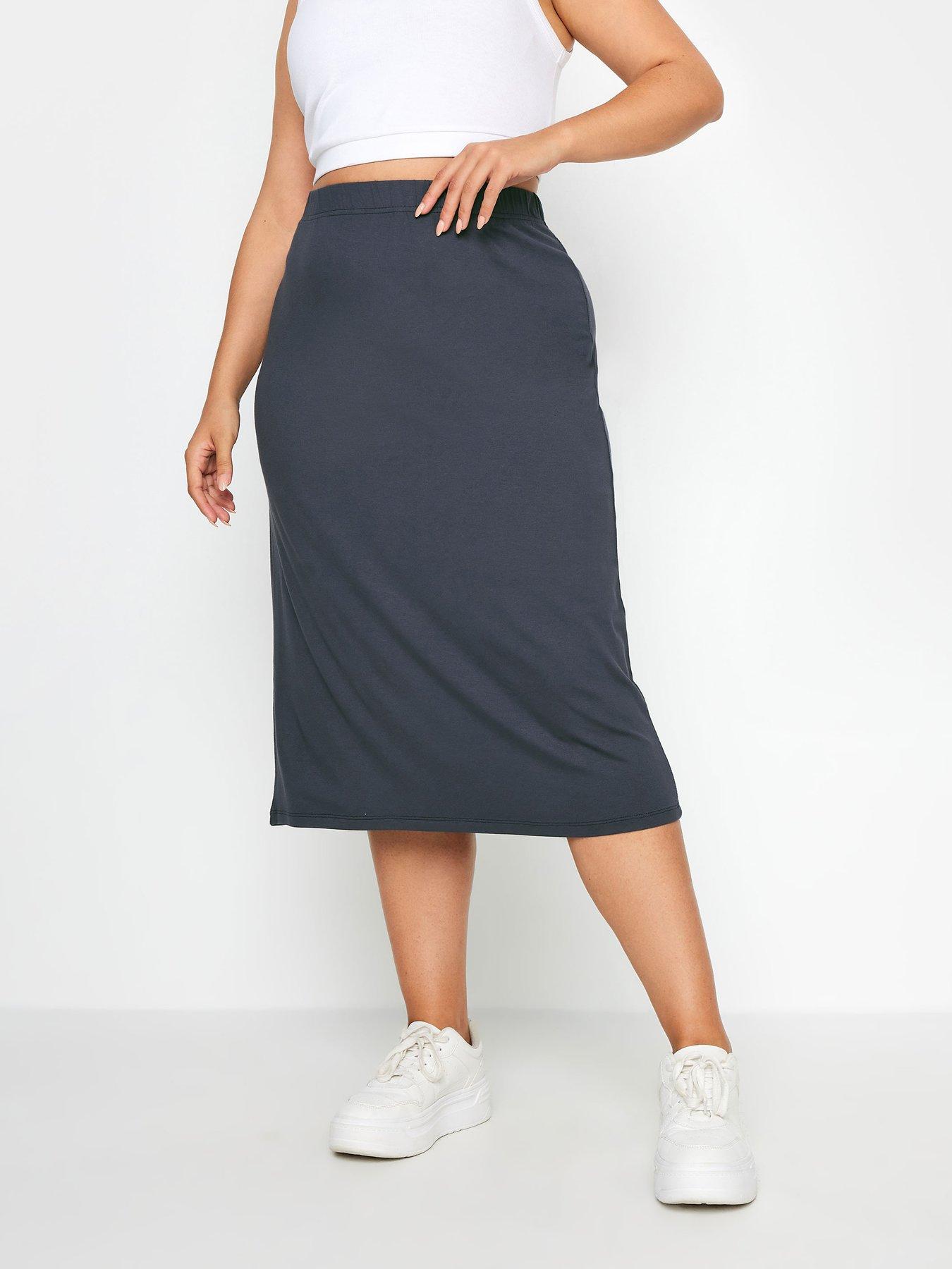 yours-midaxi-tube-skirt-grey