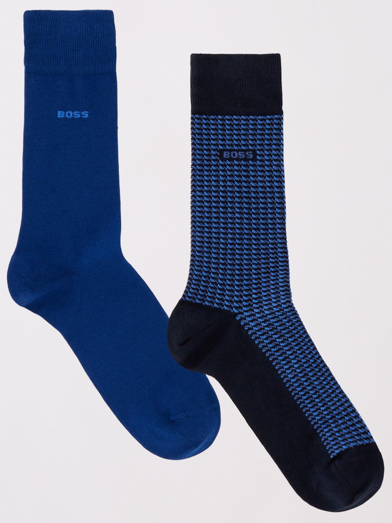 boss-2-pack-mini-geometric-crew-socks-blue