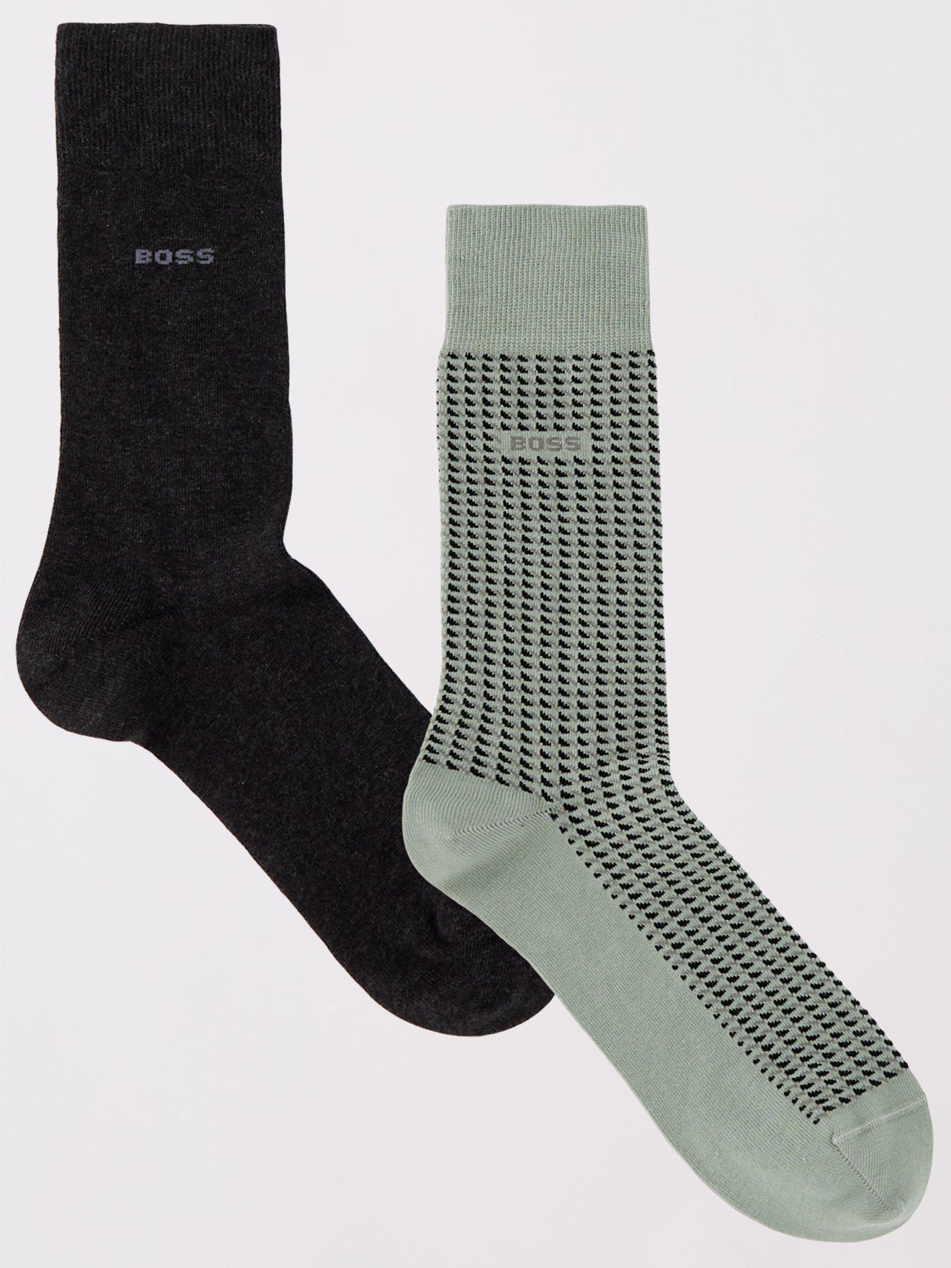 boss-2-pack-mini-geometric-crew-socksfront