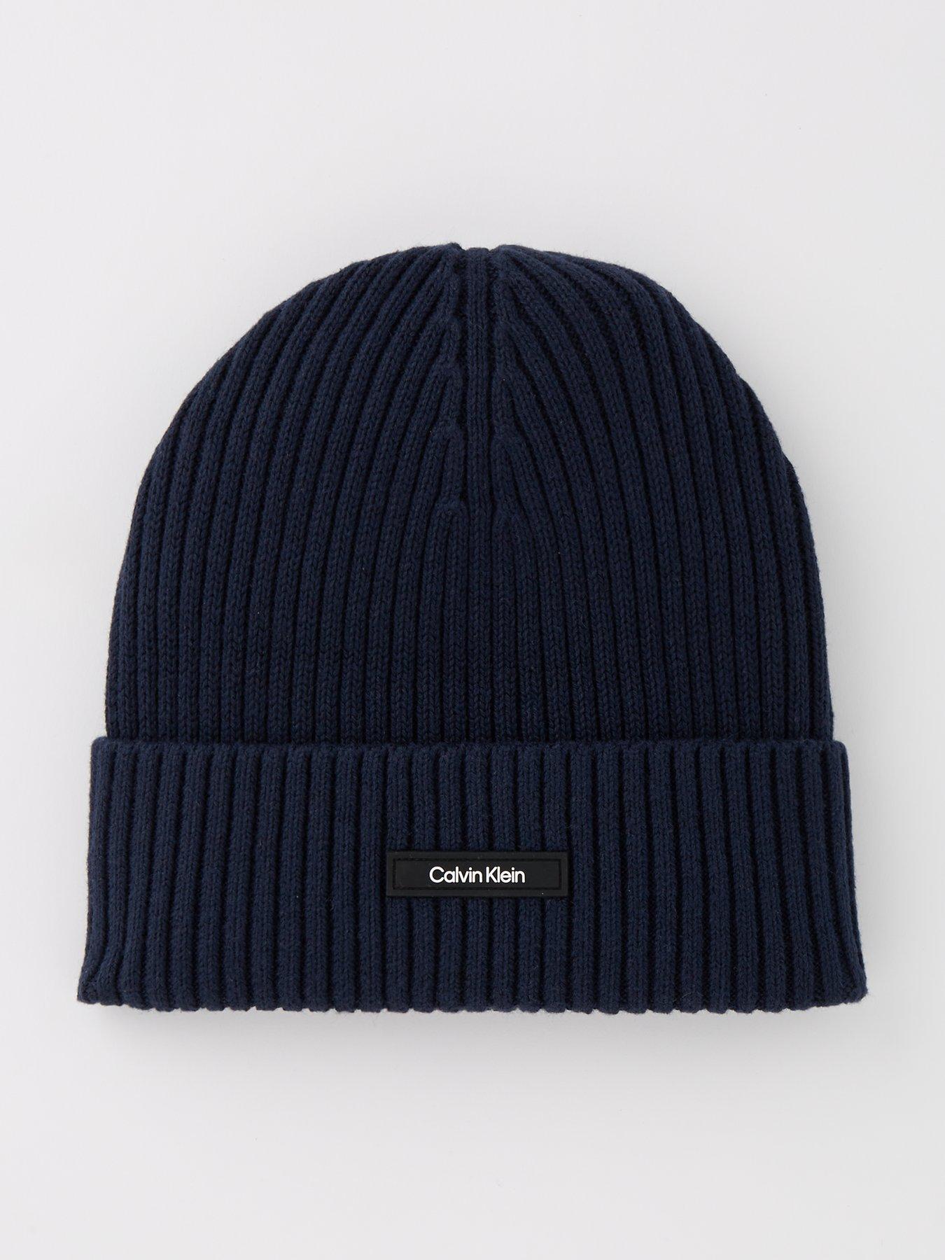 calvin-klein-calvin-klein-classic-cotton-tab-logo-rib-beanie-navy