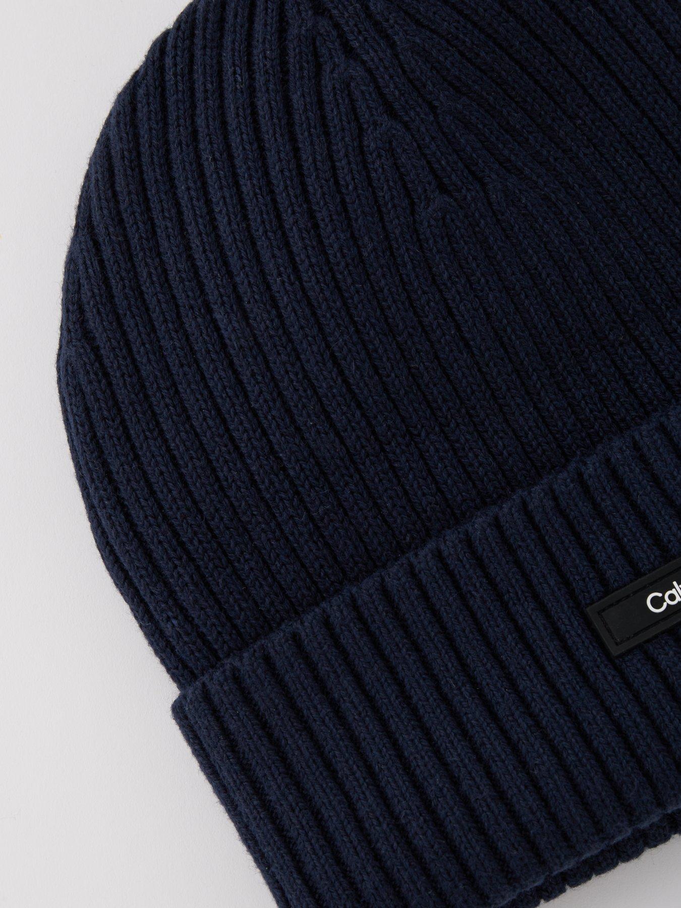 calvin-klein-calvin-klein-classic-cotton-tab-logo-rib-beanie-navydetail