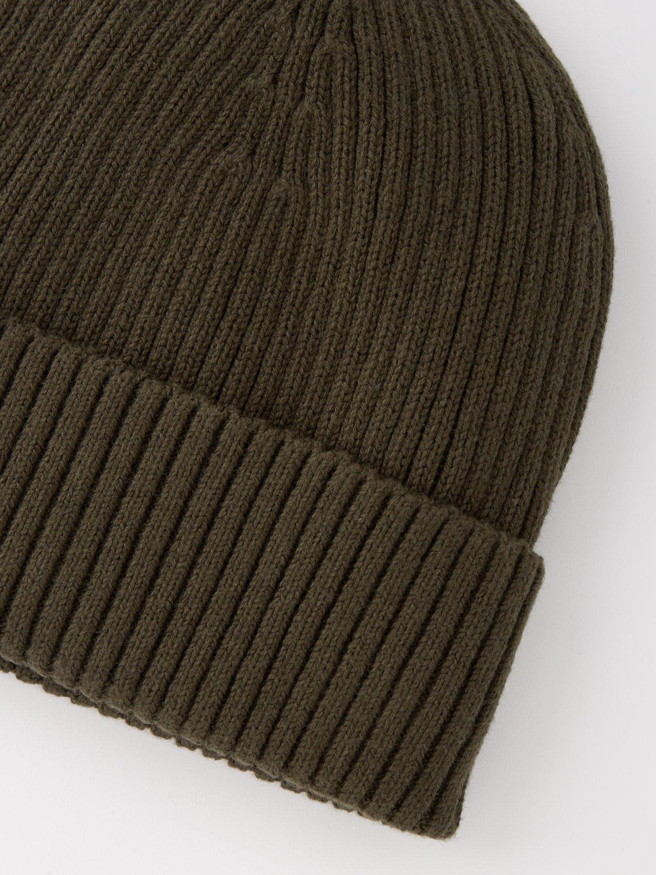 calvin-klein-calvin-klein-classic-cotton-tab-logo-rib-beanie-dark-greendetail