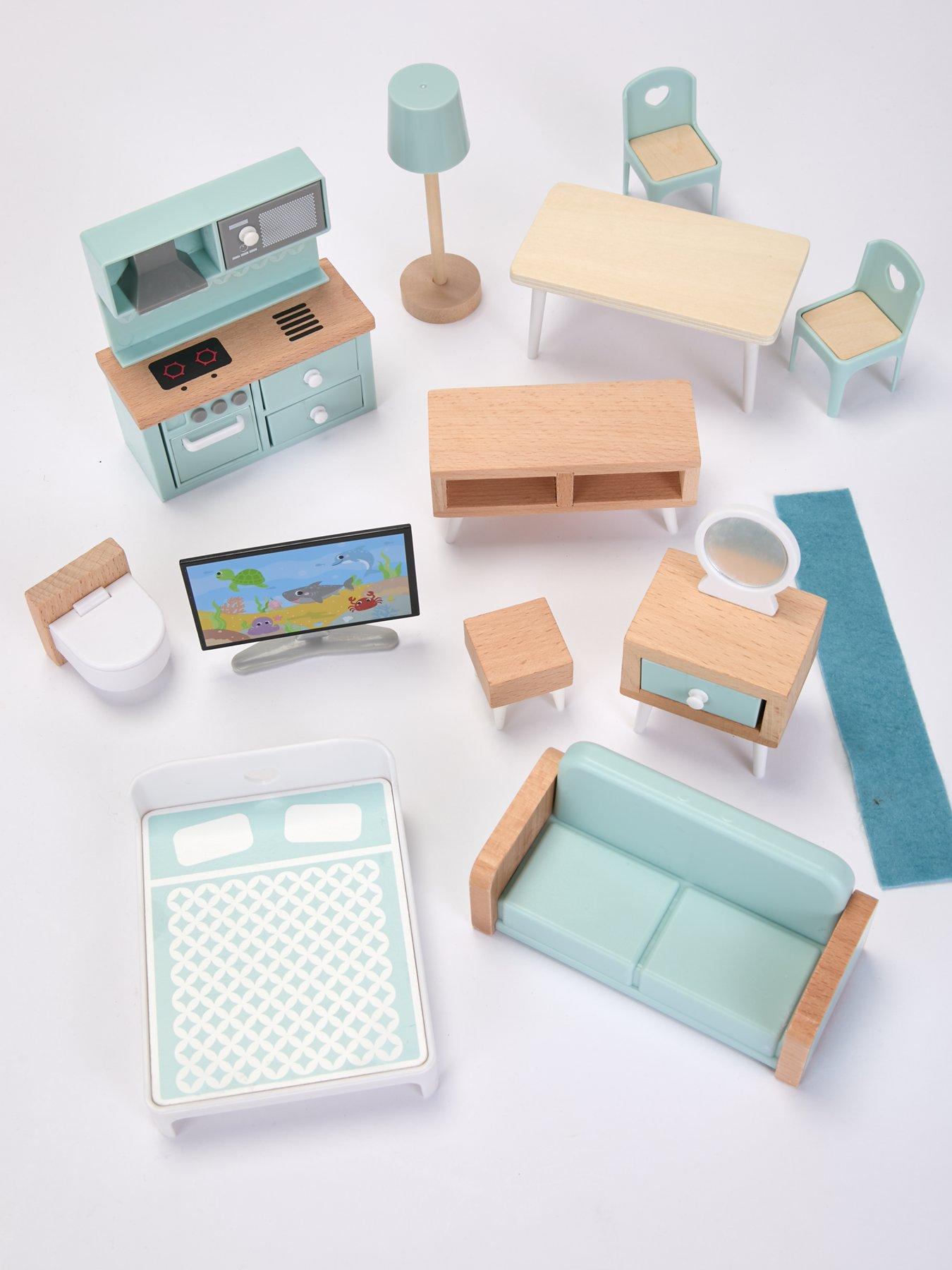 Image 4 of 6 of undefined Acorn Wooden Dollhouse with Furniture