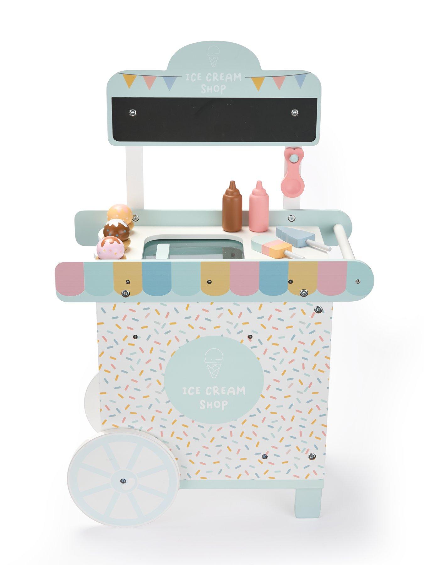 Image 2 of 5 of undefined Push Along Wooden Ice Cream Cart