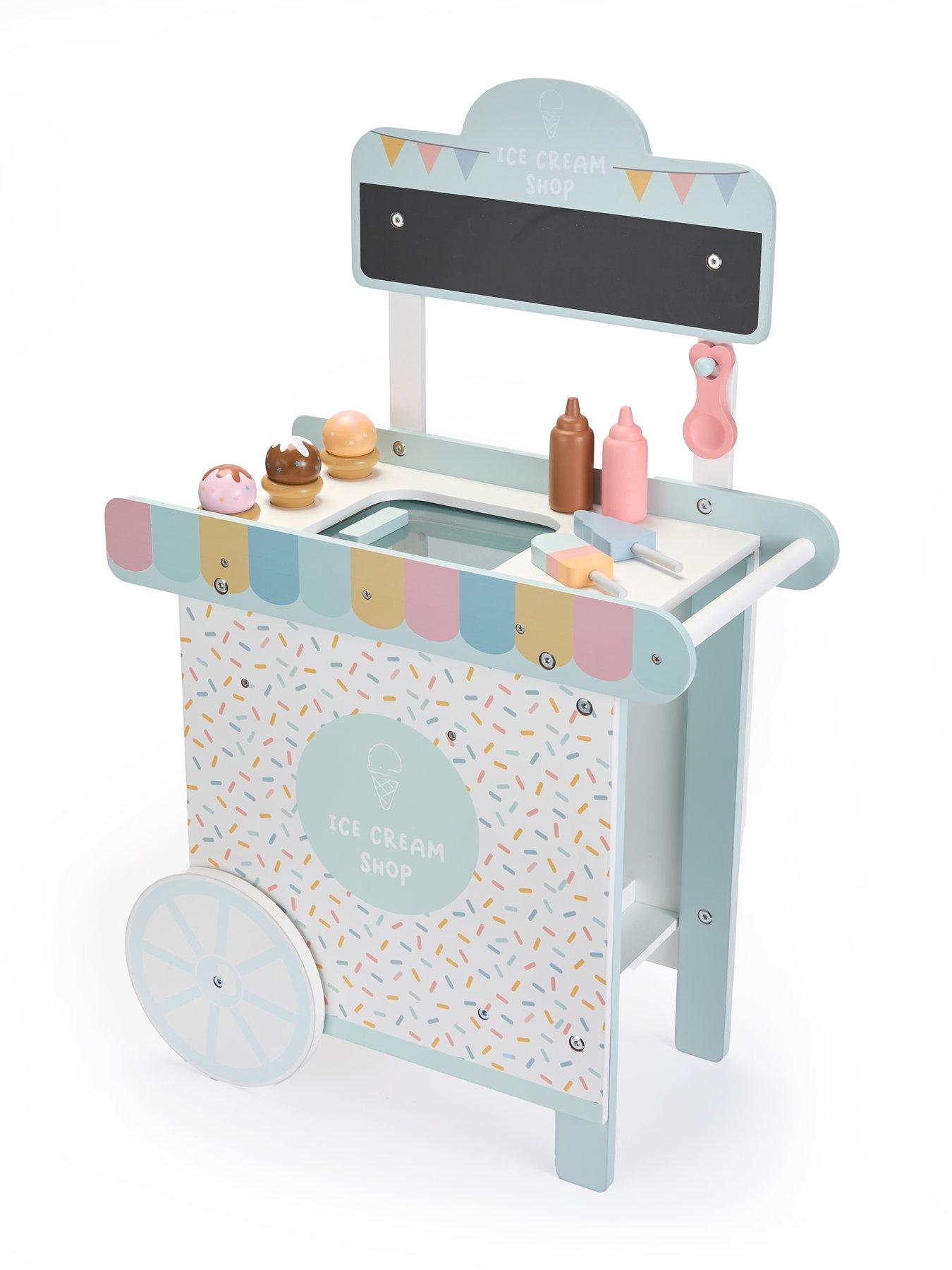 Image 3 of 5 of undefined Push Along Wooden Ice Cream Cart
