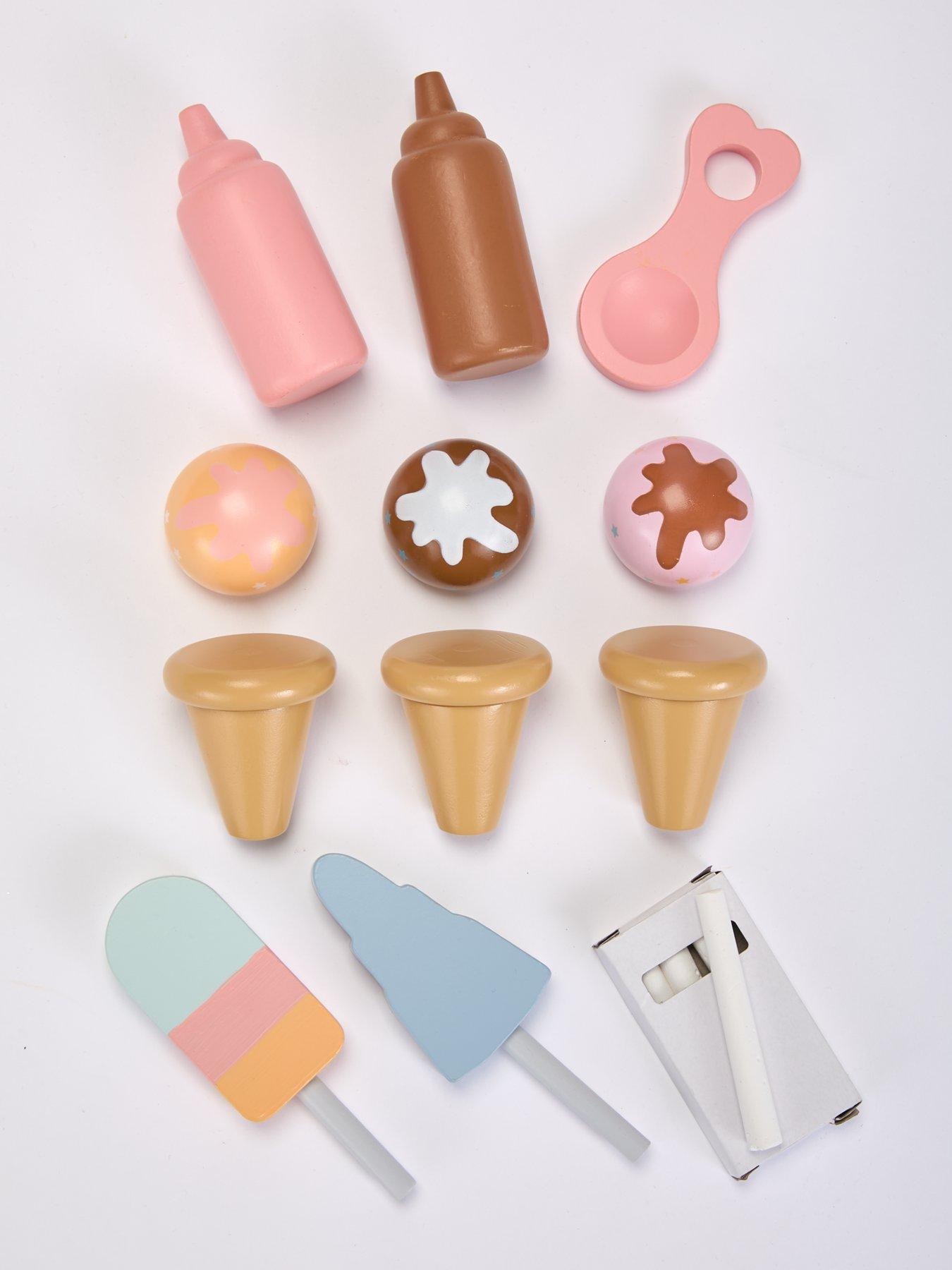 Image 5 of 5 of undefined Push Along Wooden Ice Cream Cart