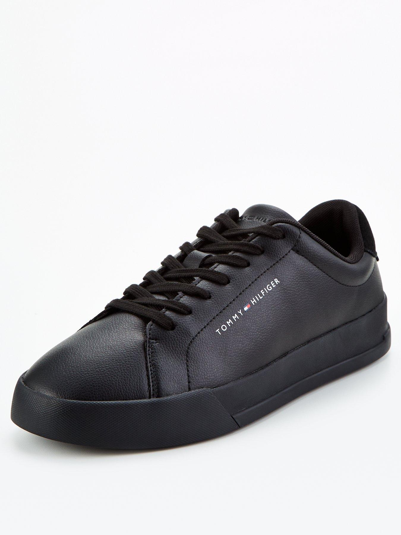 tommy-hilfiger-tommy-hilfiger-court-leather-grain-essential-sneaker-blackstillFront