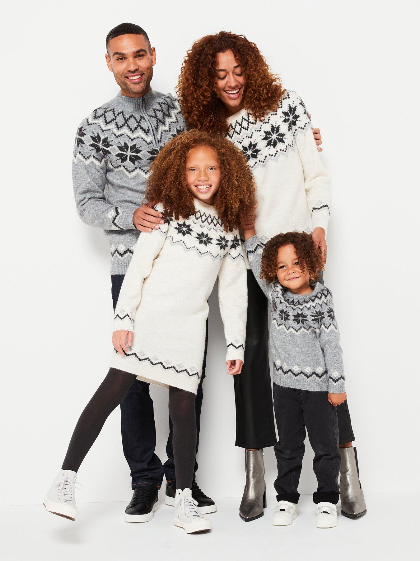 very-man-family-christmas-knitwearnbspmens-zip-fairisle-jumper-grey