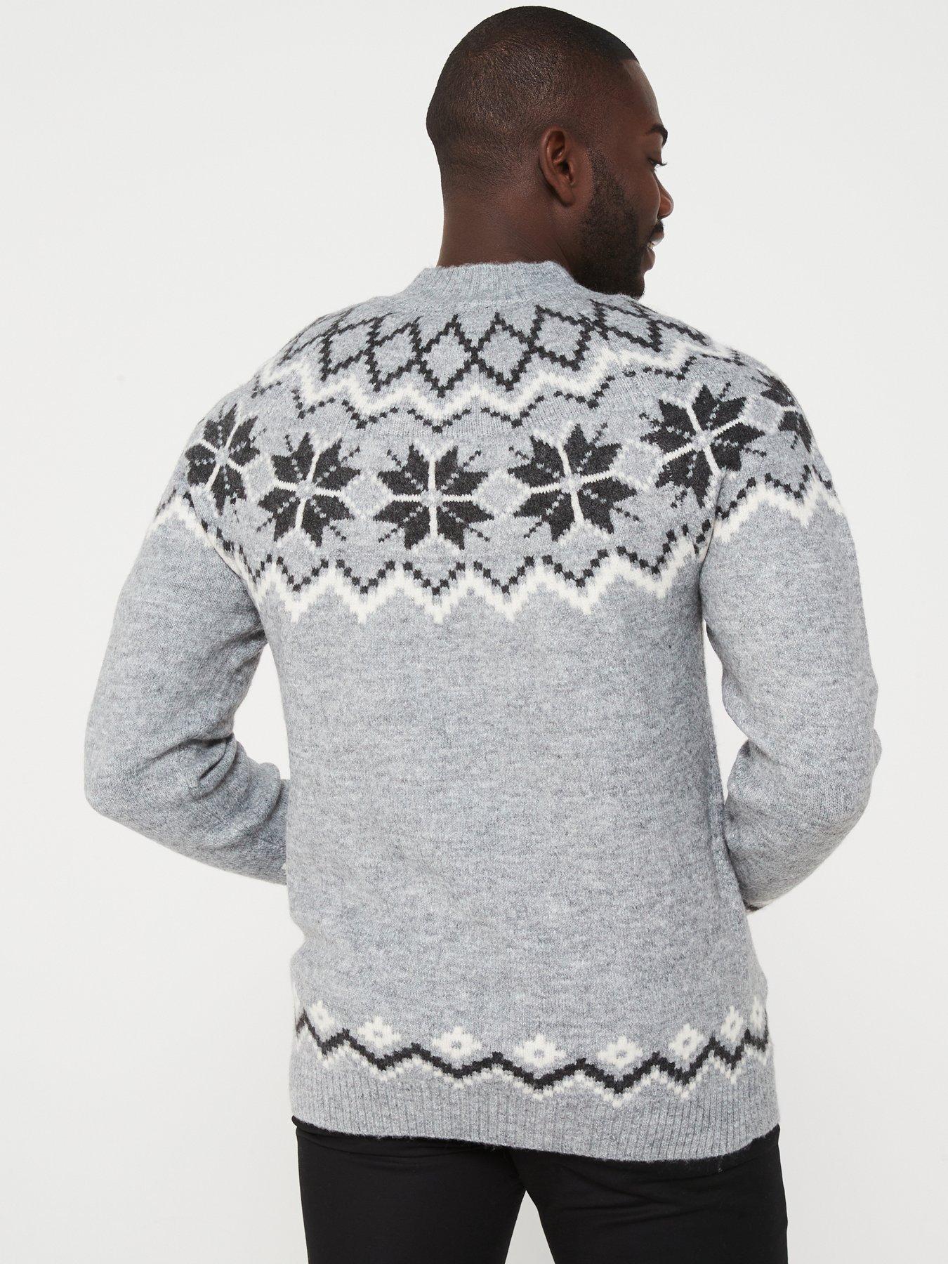 very-man-family-christmas-knitwearnbspmens-zip-fairisle-jumper-greyback