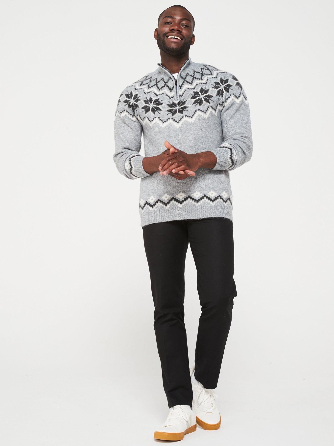 very-man-family-christmas-knitwearnbspmens-zip-fairisle-jumper-greyoutfit