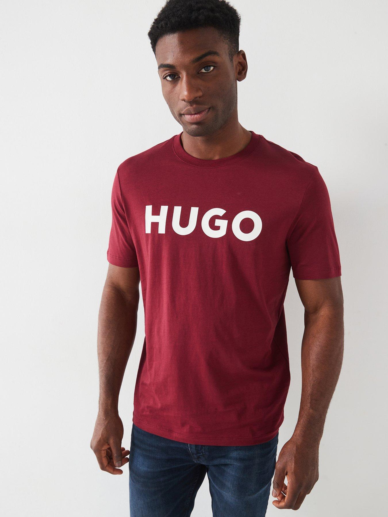 hugo-dulivio-chest-logo-regular-fit-t-shirt-dark-red