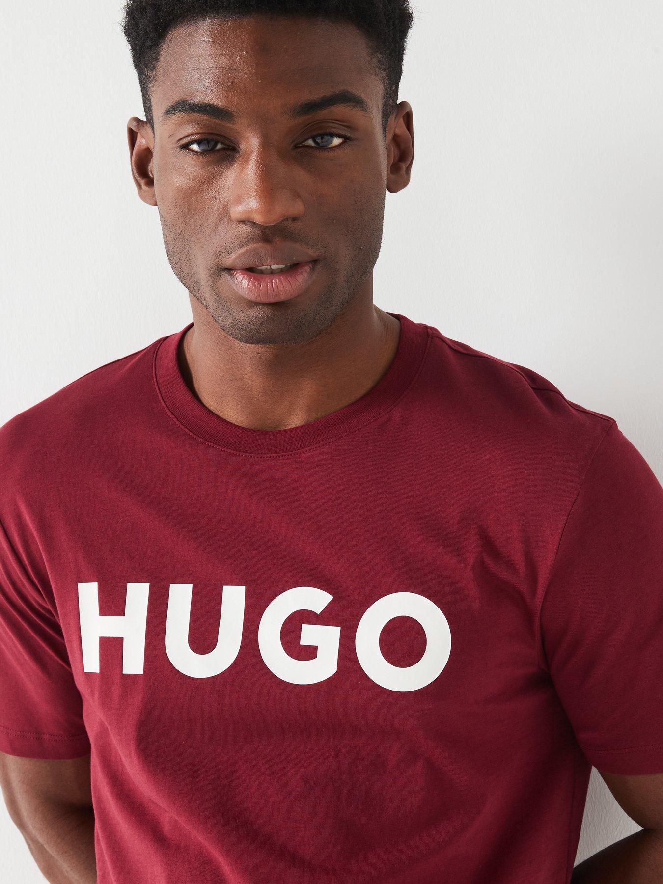 hugo-dulivio-chest-logo-regular-fit-t-shirt-dark-redoutfit