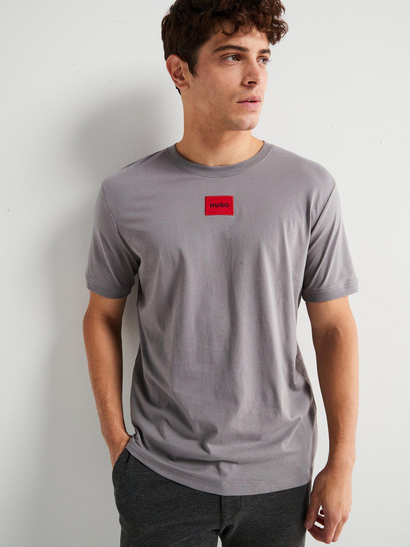 hugo-diragolino-red-patch-logo-t-shirt-grey