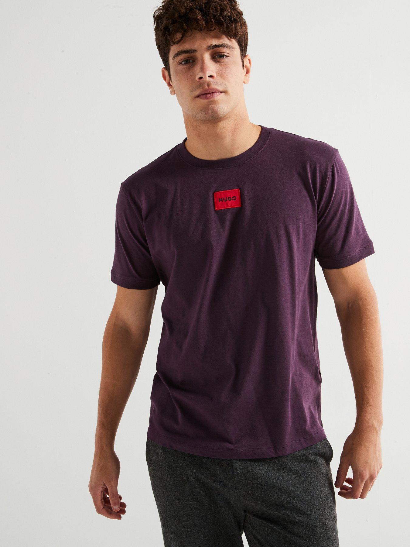 hugo-hugo-diragolino-red-patch-logo-t-shirt-purple