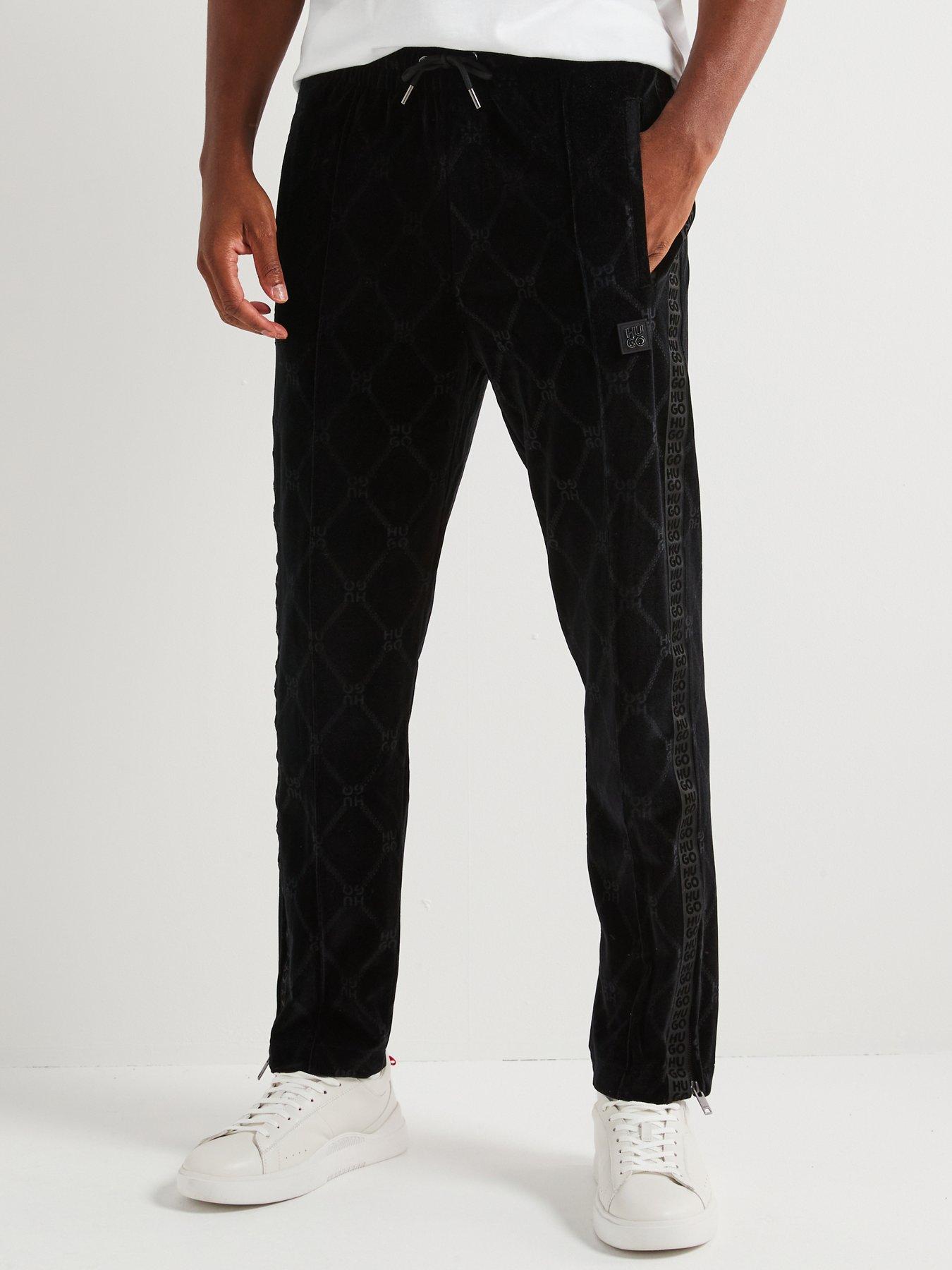 hugo-hugo-dislaco-mono-chain-relaxed-fit-velour-trousers-black