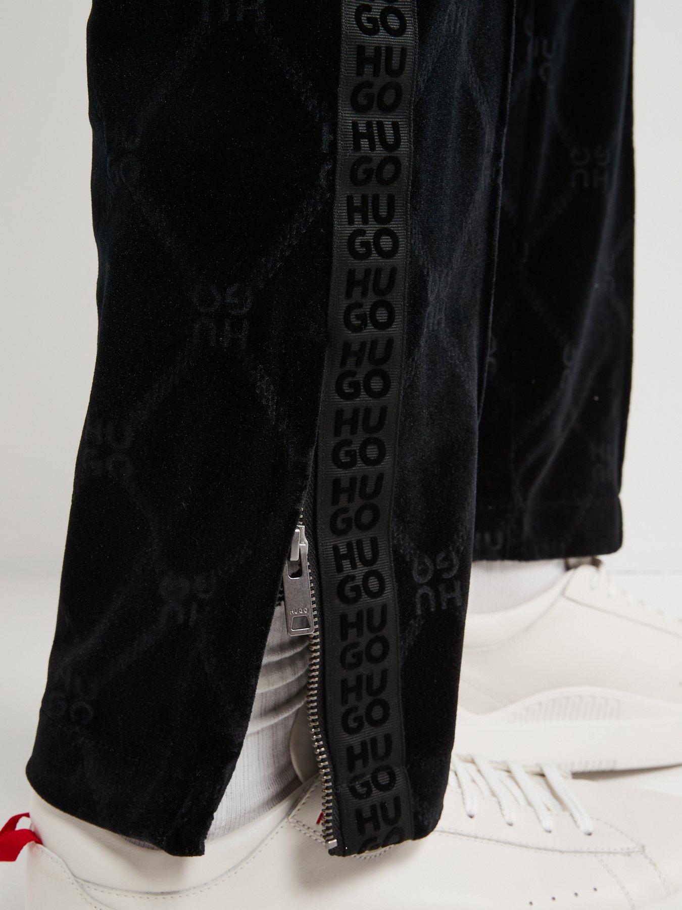 hugo-hugo-dislaco-mono-chain-relaxed-fit-velour-trousers-blackdetail