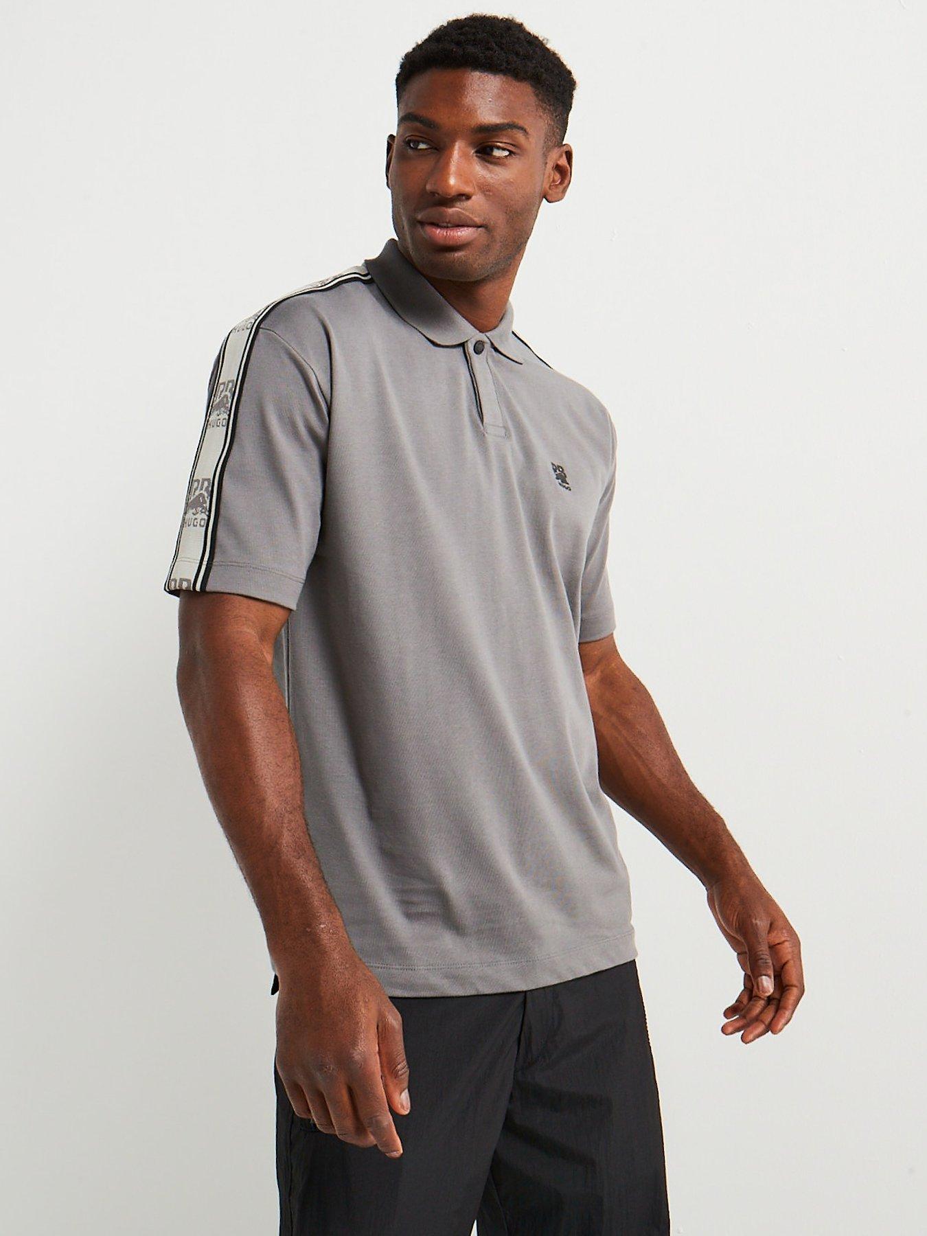 hugo-x-rbnbspdracknbsptaping-relaxed-fit-polo-shirt-grey