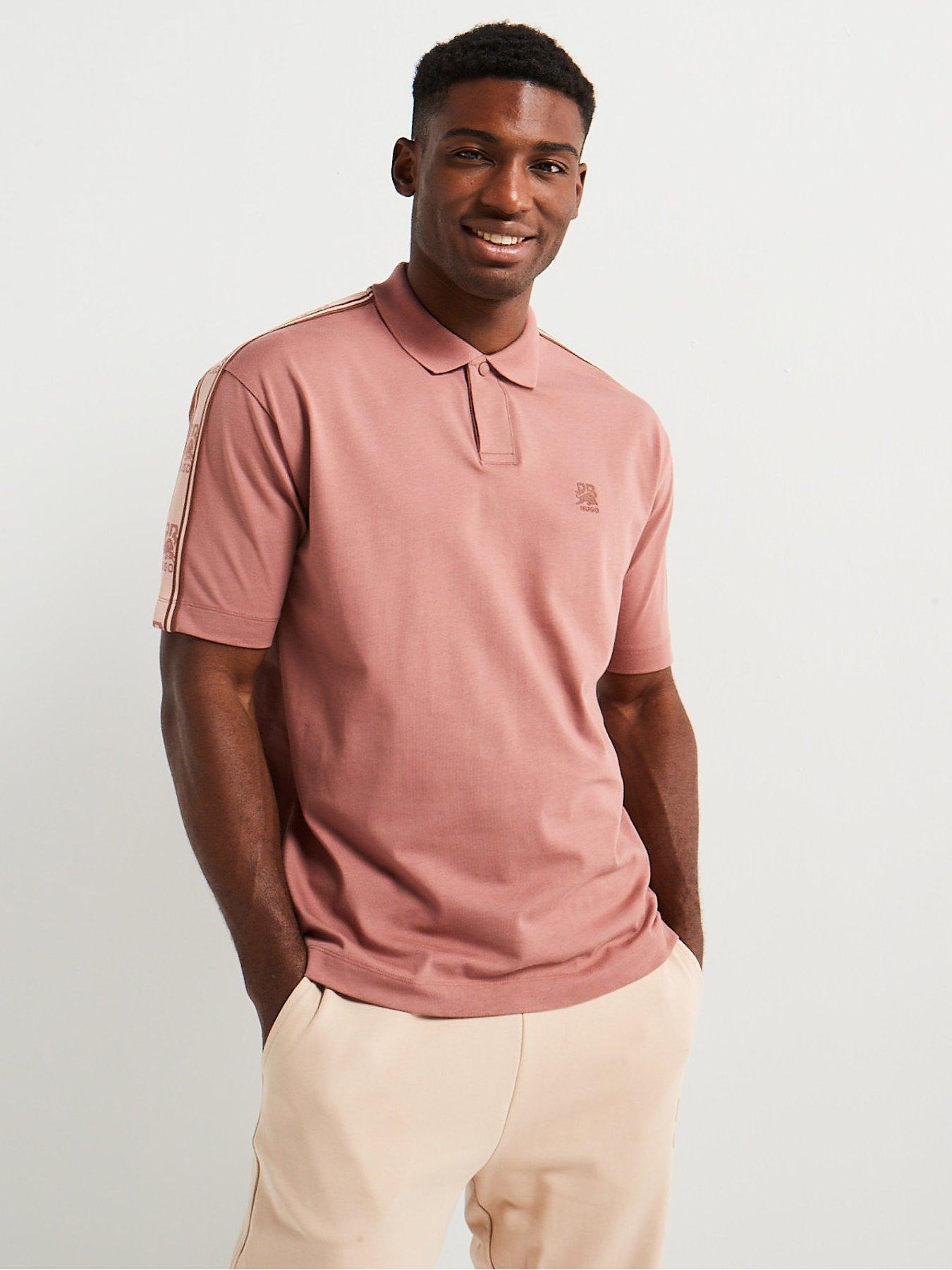 hugo-x-rbnbspdracknbsptaping-relaxed-fit-polo-shirt-pink