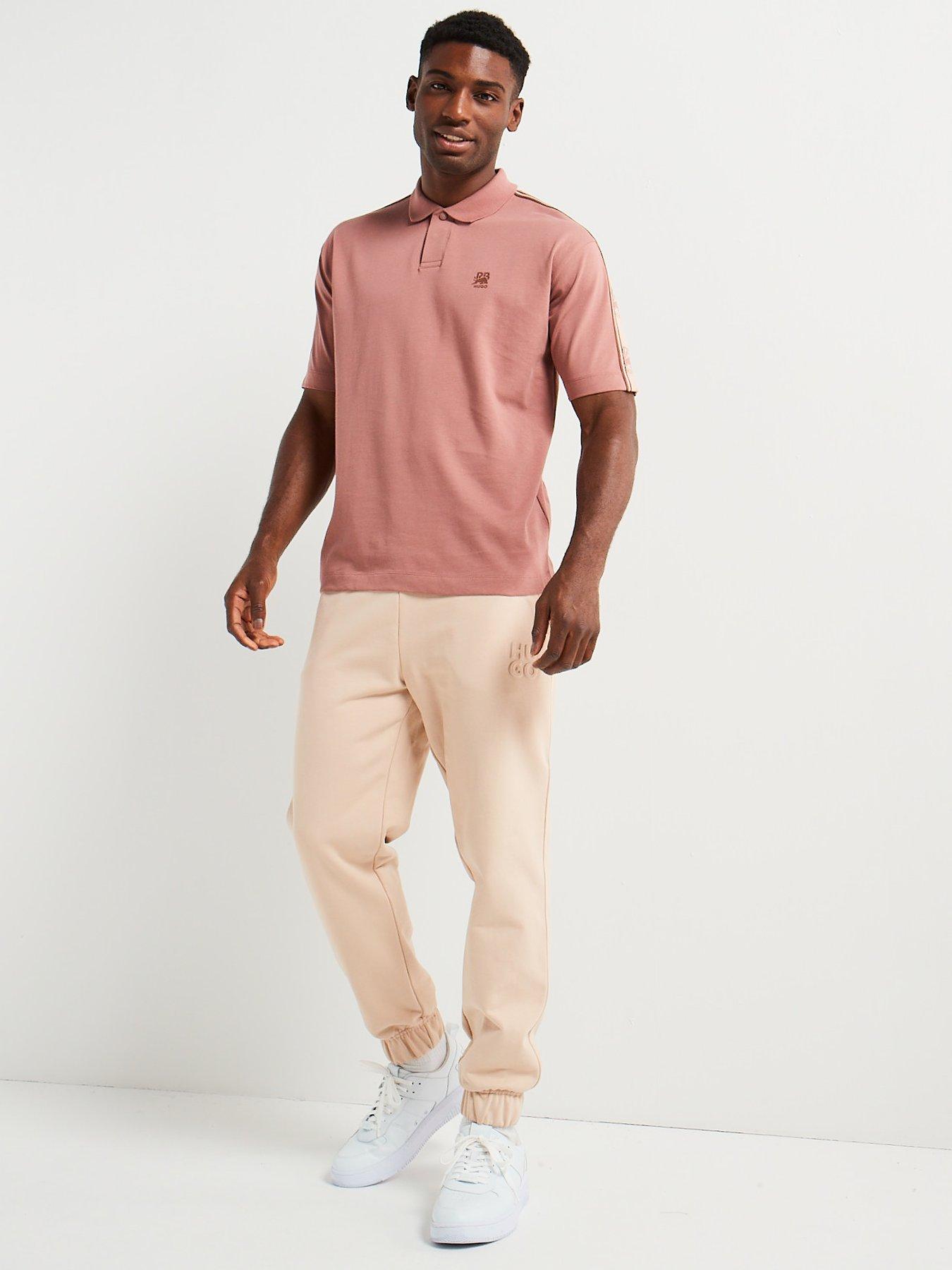 hugo-x-rbnbspdracknbsptaping-relaxed-fit-polo-shirt-pinkback